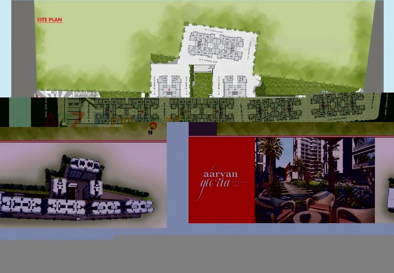 3D Elevation of real estate project Aaryan Gloria located at Anjar, Ahmedabad, Gujarat