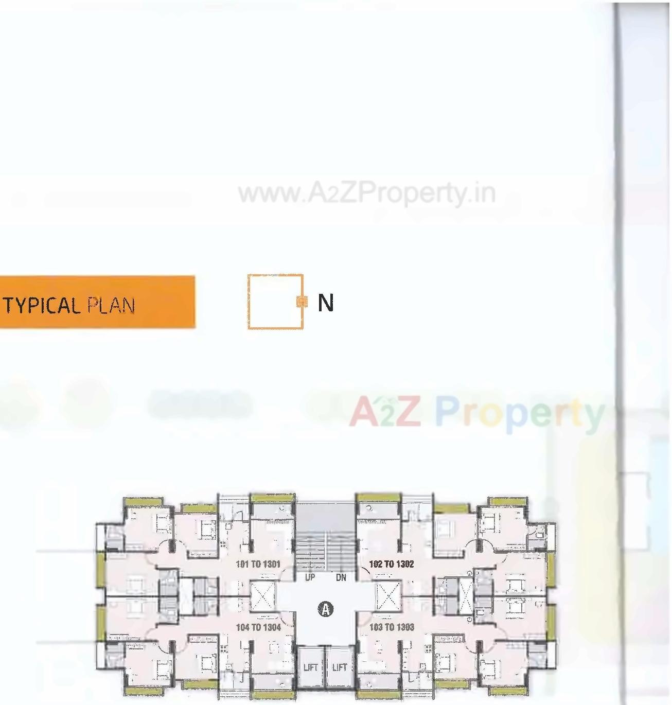 Layout of real estate project Aaryan Heights located at Ahmedabad, Ahmedabad, Gujarat