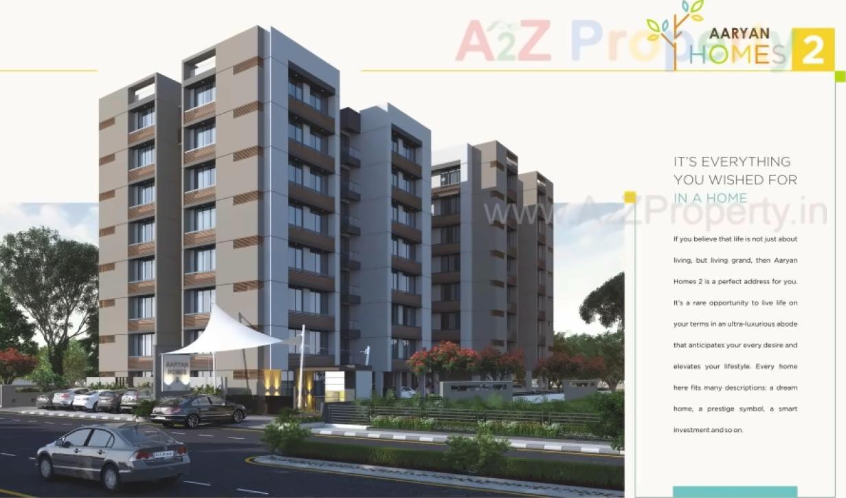 3D Elevation of real estate project Aaryan Homes located at Shilaj, Ahmedabad, Gujarat