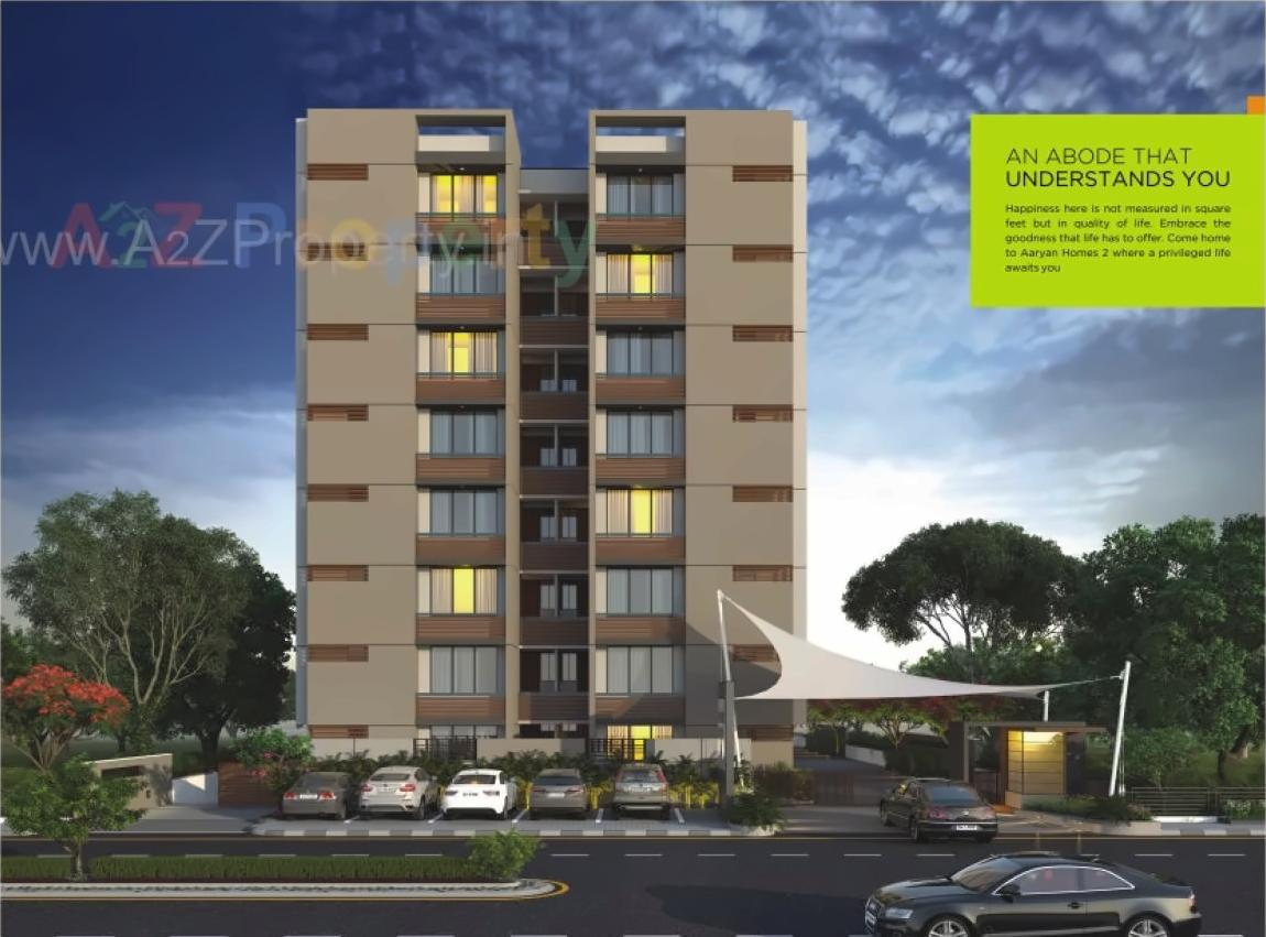 3D Elevation of real estate project Aaryan Homes located at Shilaj, Ahmedabad, Gujarat