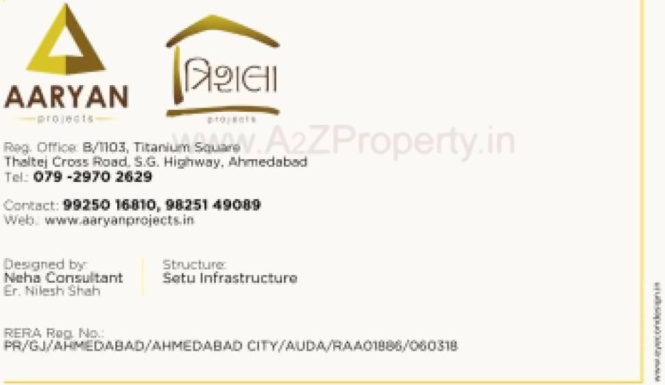  of real estate project Aaryan Homes located at Shilaj, Ahmedabad, Gujarat