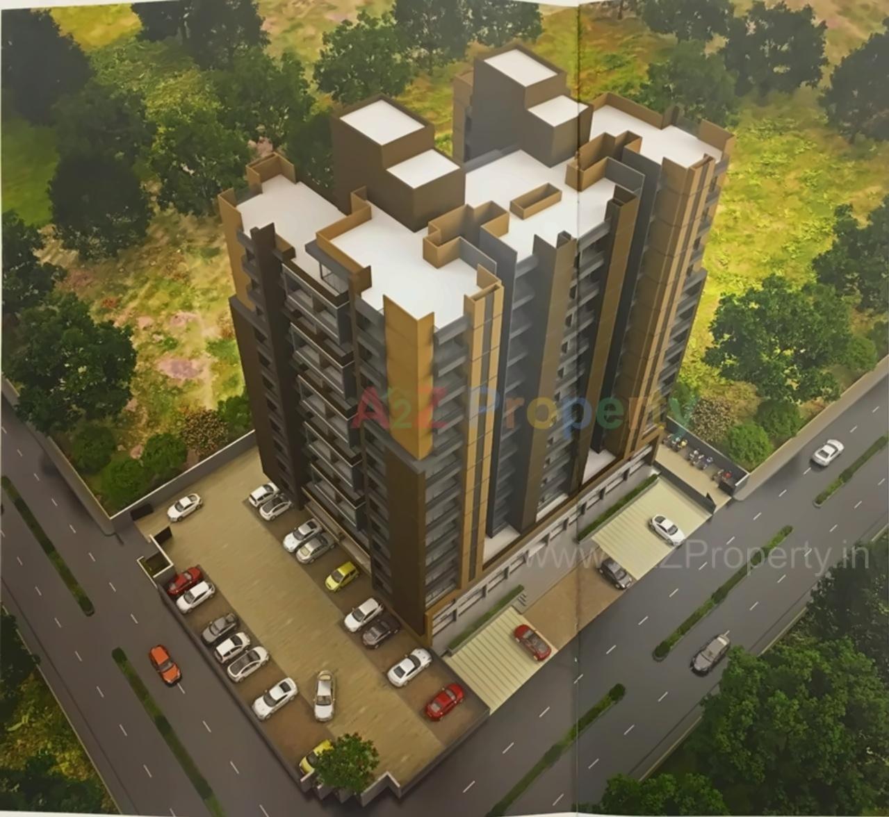 3D Elevation of real estate project Aaryan Impulse located at Gota, Ahmedabad, Gujarat