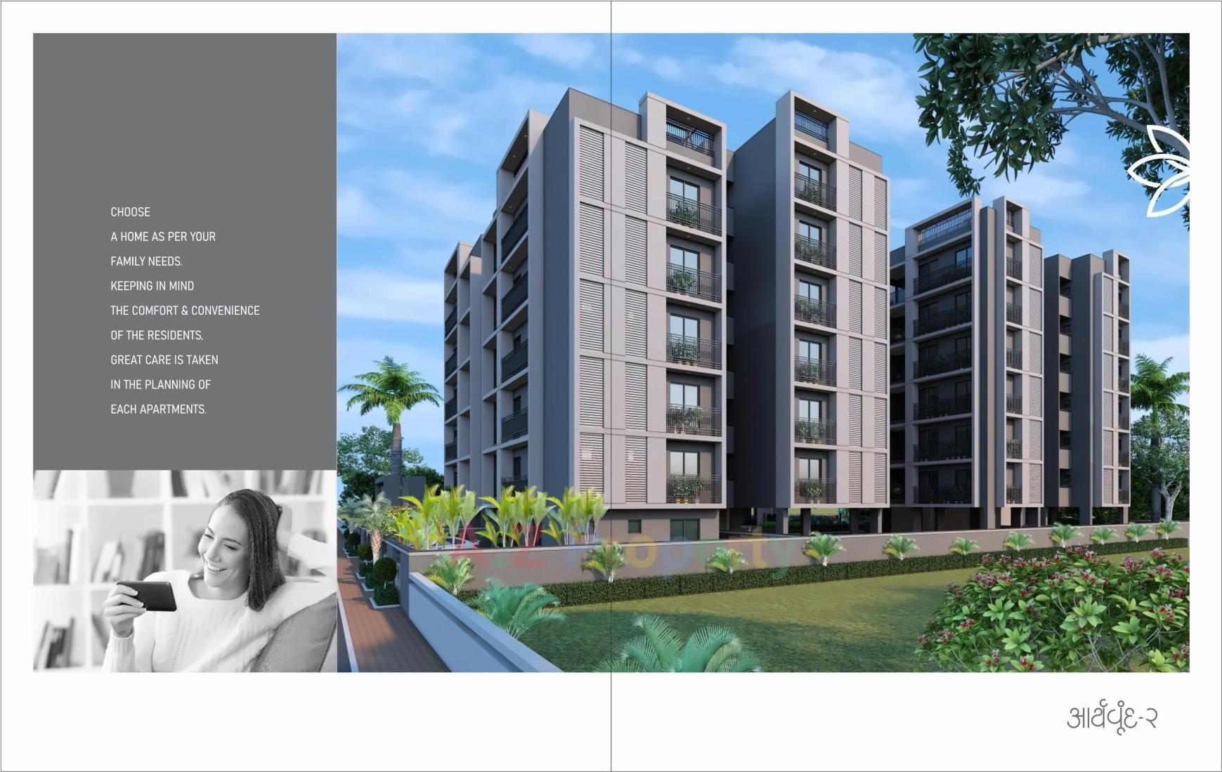 3D Elevation of real estate project Aaryavrund located at Sola, Ahmedabad, Gujarat