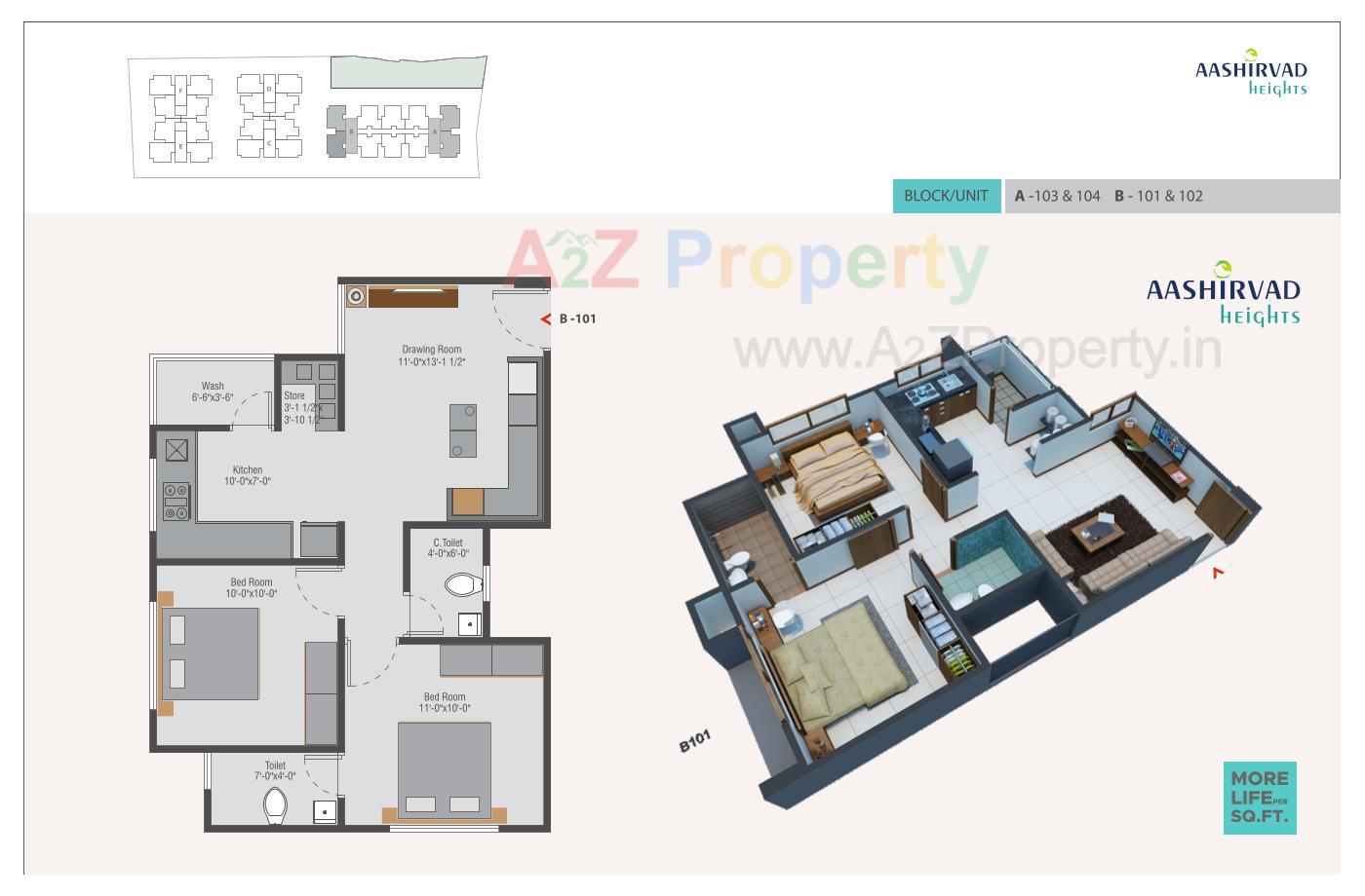 Layout of real estate project Aashirvad Heights located at Ahmedabad, Ahmedabad, Gujarat