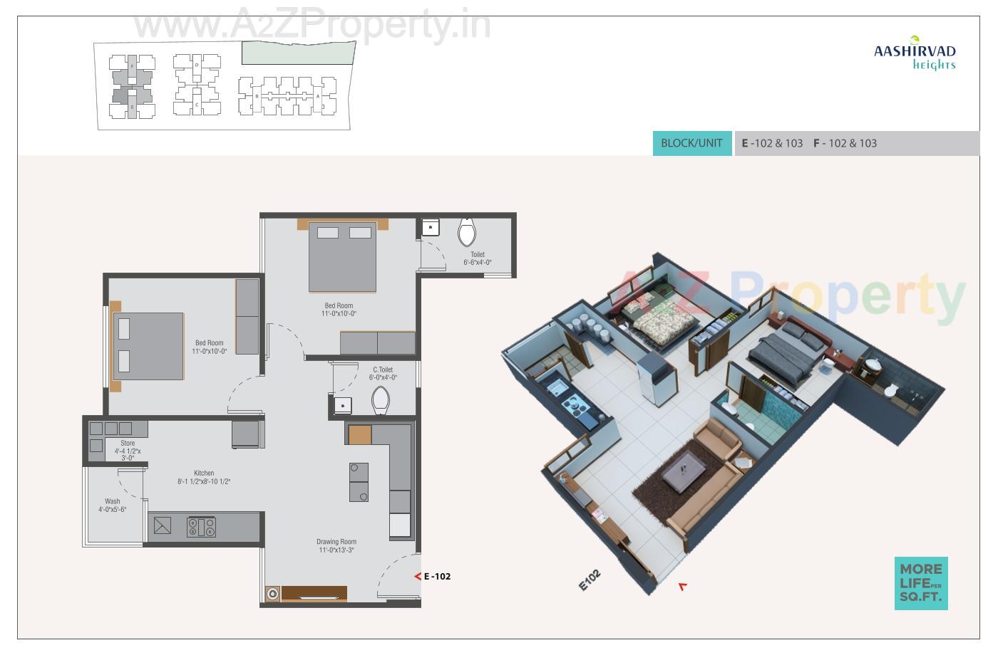 Layout of real estate project Aashirvad Heights located at Ahmedabad, Ahmedabad, Gujarat