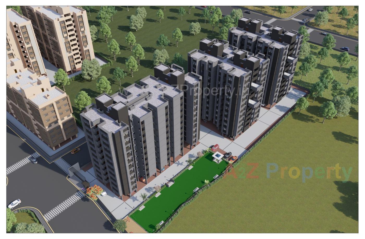3D Elevation of real estate project Aashirvad Heights located at Ahmedabad, Ahmedabad, Gujarat