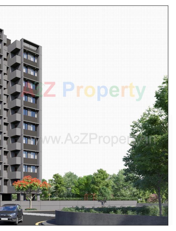 3D Elevation of real estate project Aashirvad Heights located at Ahmedabad, Ahmedabad, Gujarat