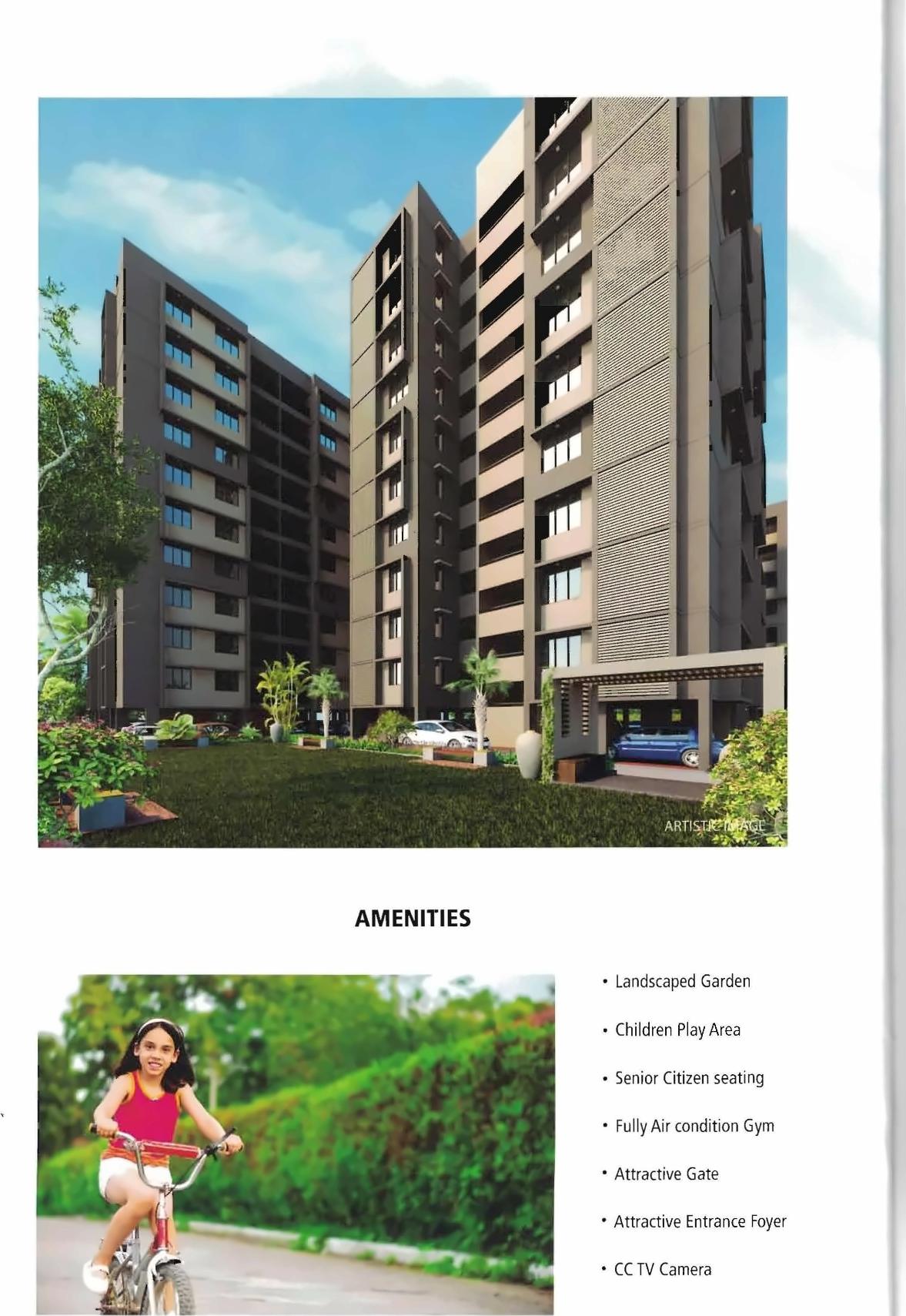 3D Elevation of real estate project Aashirvad Sky located at Vasna, Ahmedabad, Gujarat