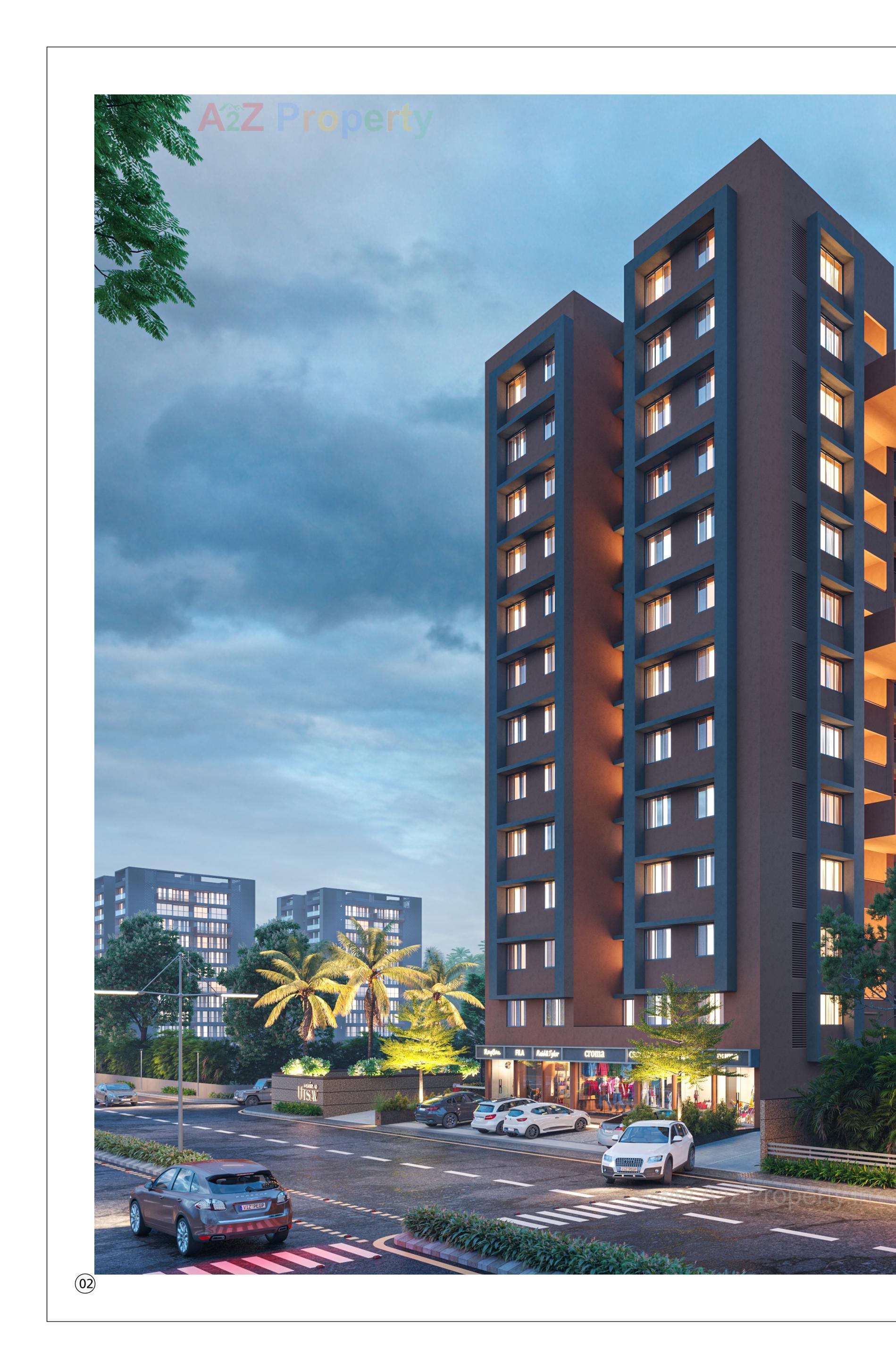 3D Elevation of real estate project Aashirvad Utsav located at Vatva, Ahmedabad, Gujarat
