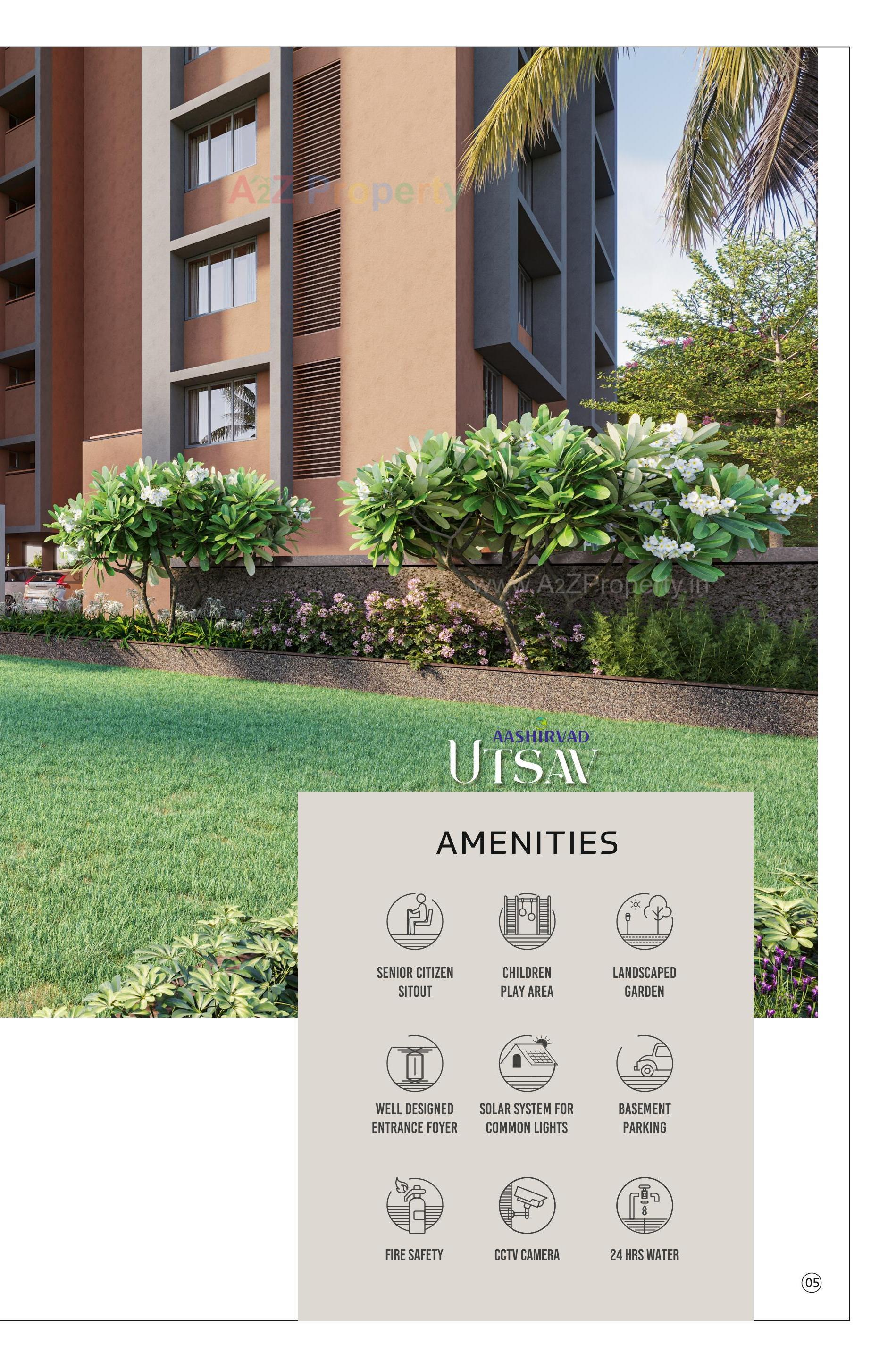 3D Elevation of real estate project Aashirvad Utsav located at Vatva, Ahmedabad, Gujarat