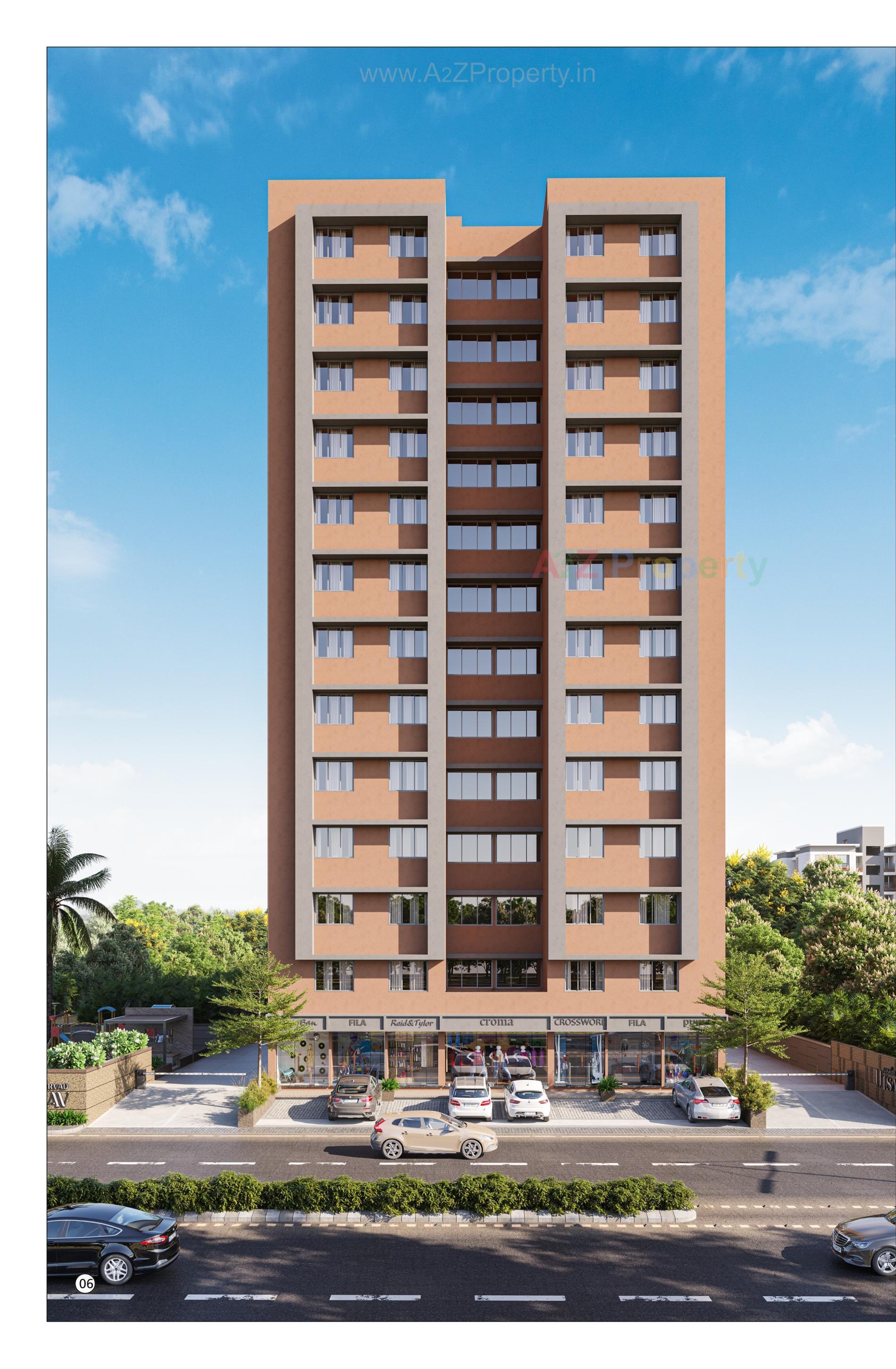3D Elevation of real estate project Aashirvad Utsav located at Vatva, Ahmedabad, Gujarat