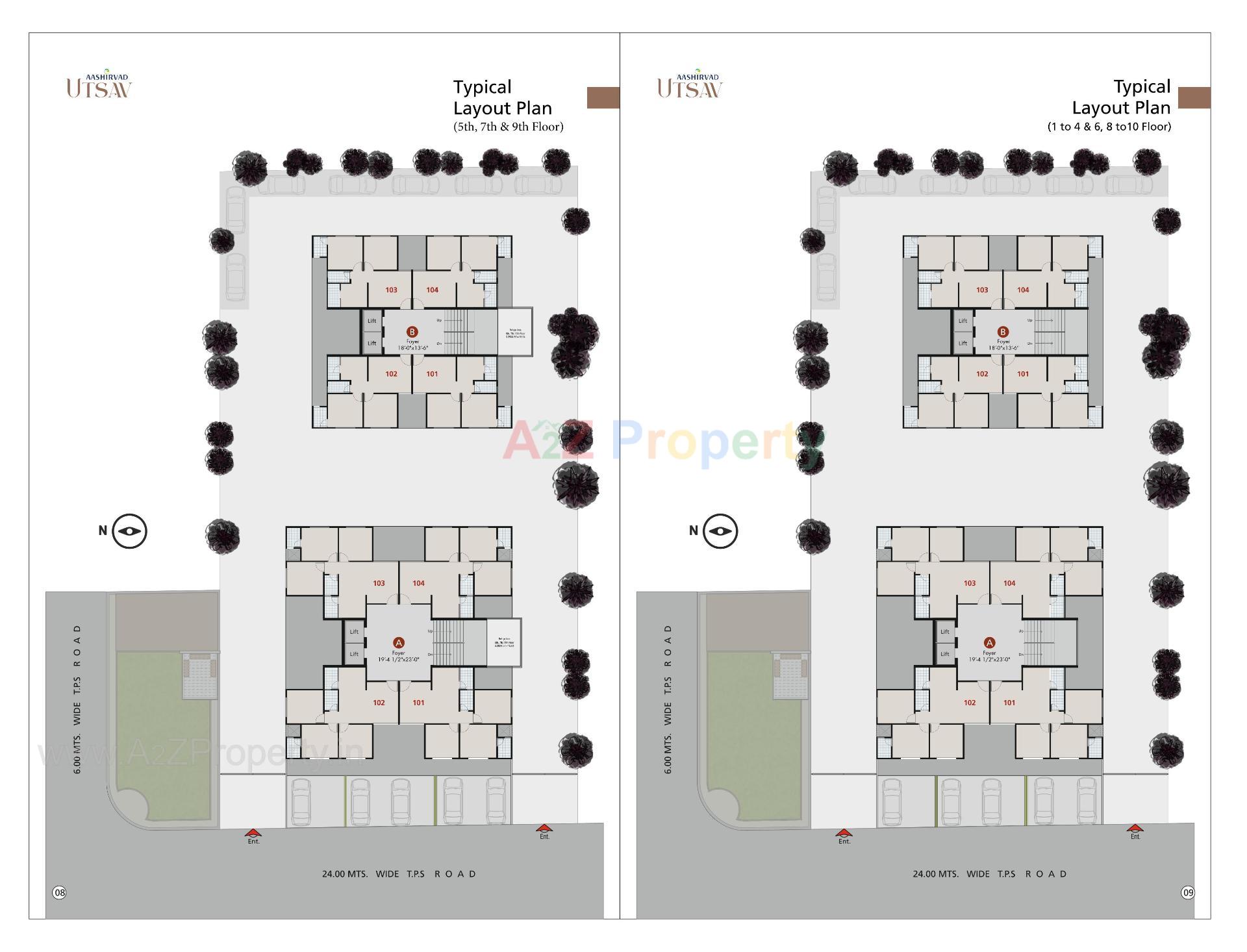 Layout of real estate project Aashirvad Utsav located at Vatva, Ahmedabad, Gujarat