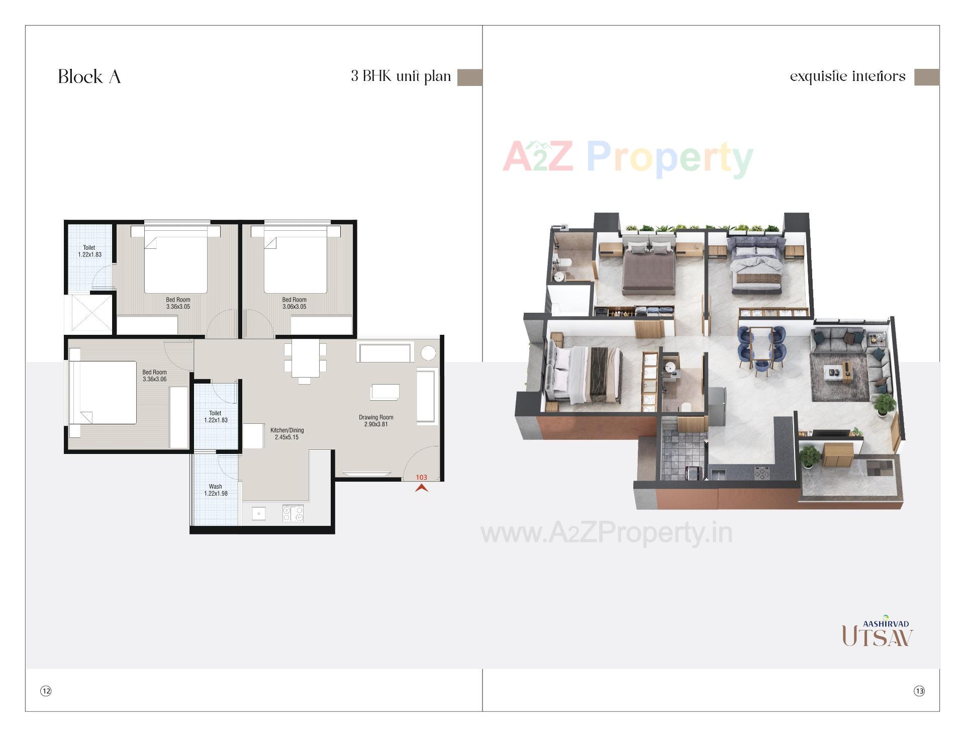 Layout of real estate project Aashirvad Utsav located at Vatva, Ahmedabad, Gujarat