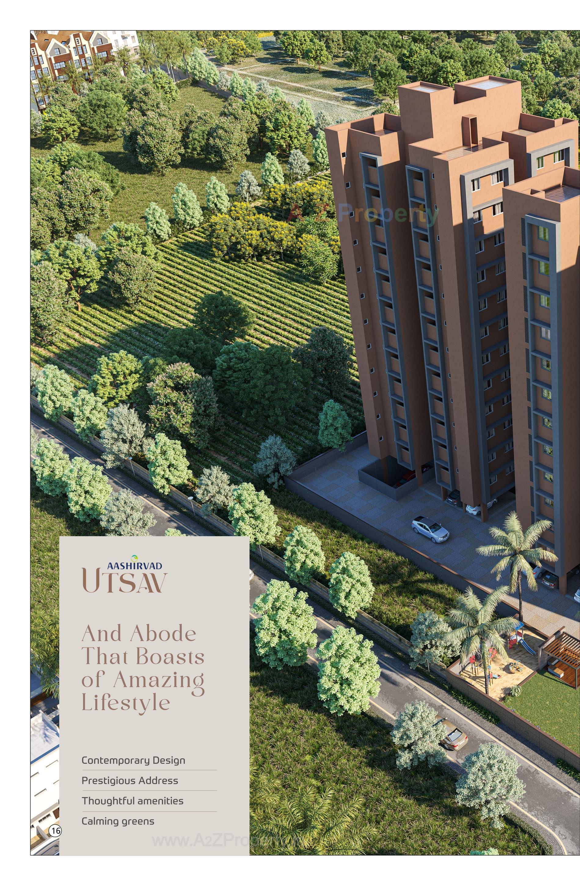 3D Elevation of real estate project Aashirvad Utsav located at Vatva, Ahmedabad, Gujarat