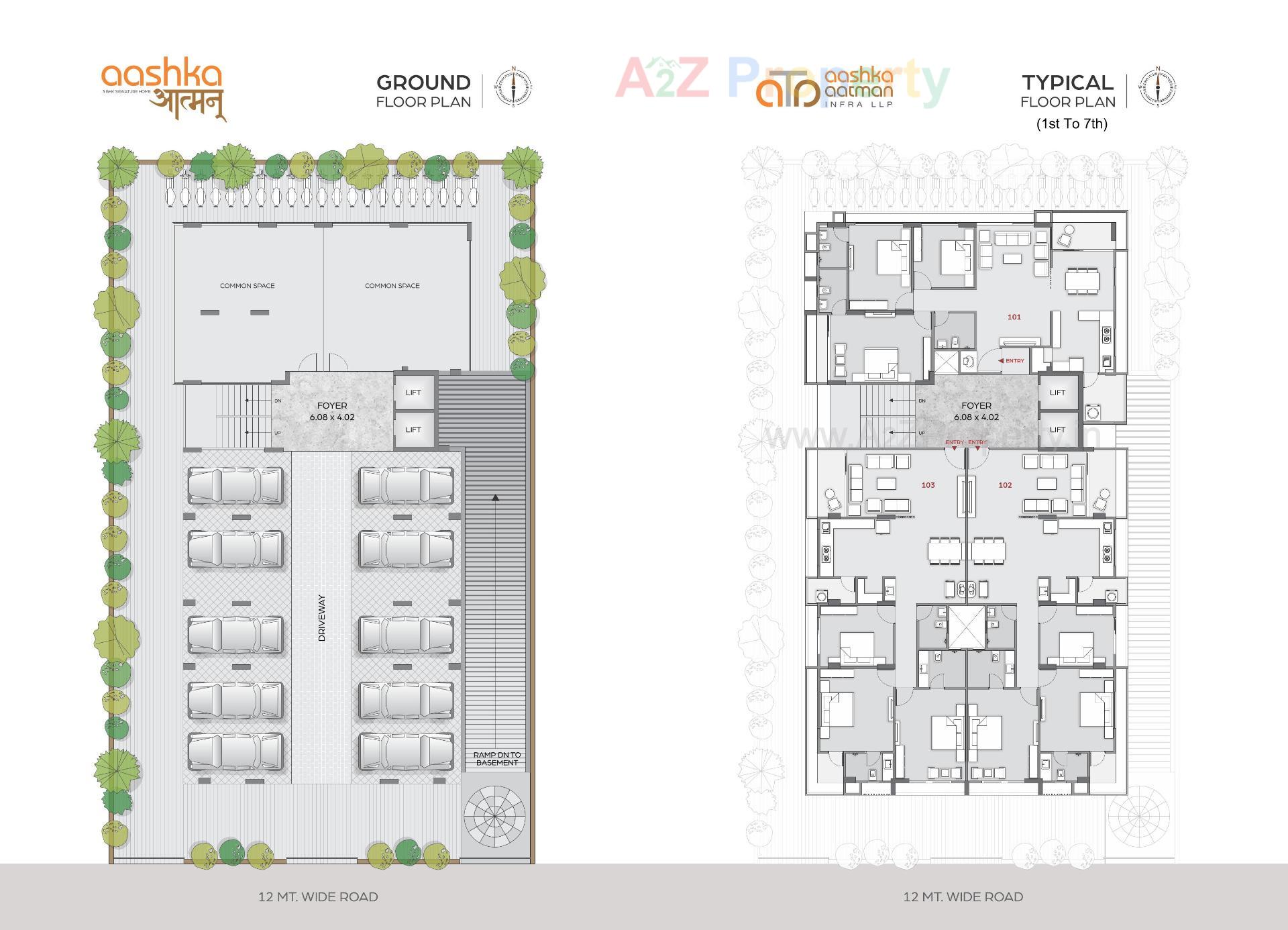 Layout of real estate project Aashka Aatman located at Ahmedabad, Ahmedabad, Gujarat