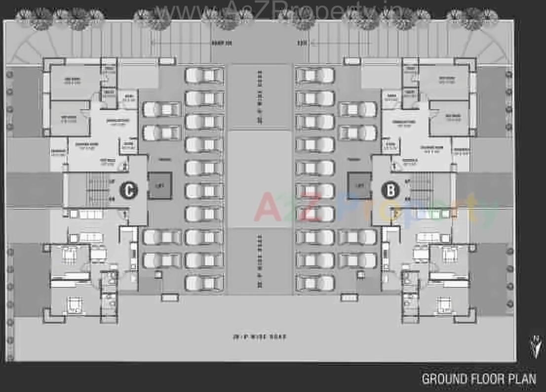 Layout of real estate project Aashka Elegance located at Gota, Ahmedabad, Gujarat