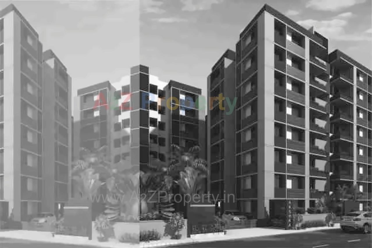 3D Elevation of real estate project Aashka Elegance located at Gota, Ahmedabad, Gujarat