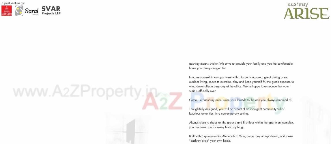  of real estate project Aashray Arise located at Ahmedabad, Ahmedabad, Gujarat