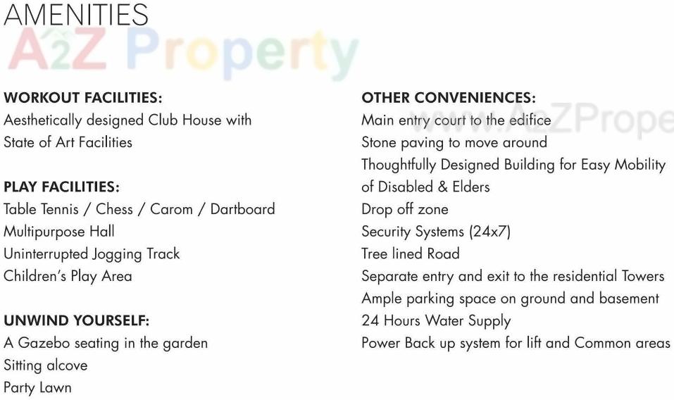 Amenities of Aashray Arise