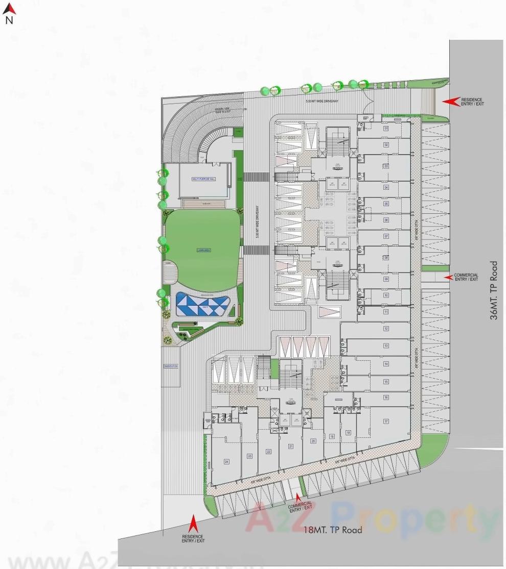 Layout of real estate project Aashray Atulyam located at Shilaj, Ahmedabad, Gujarat