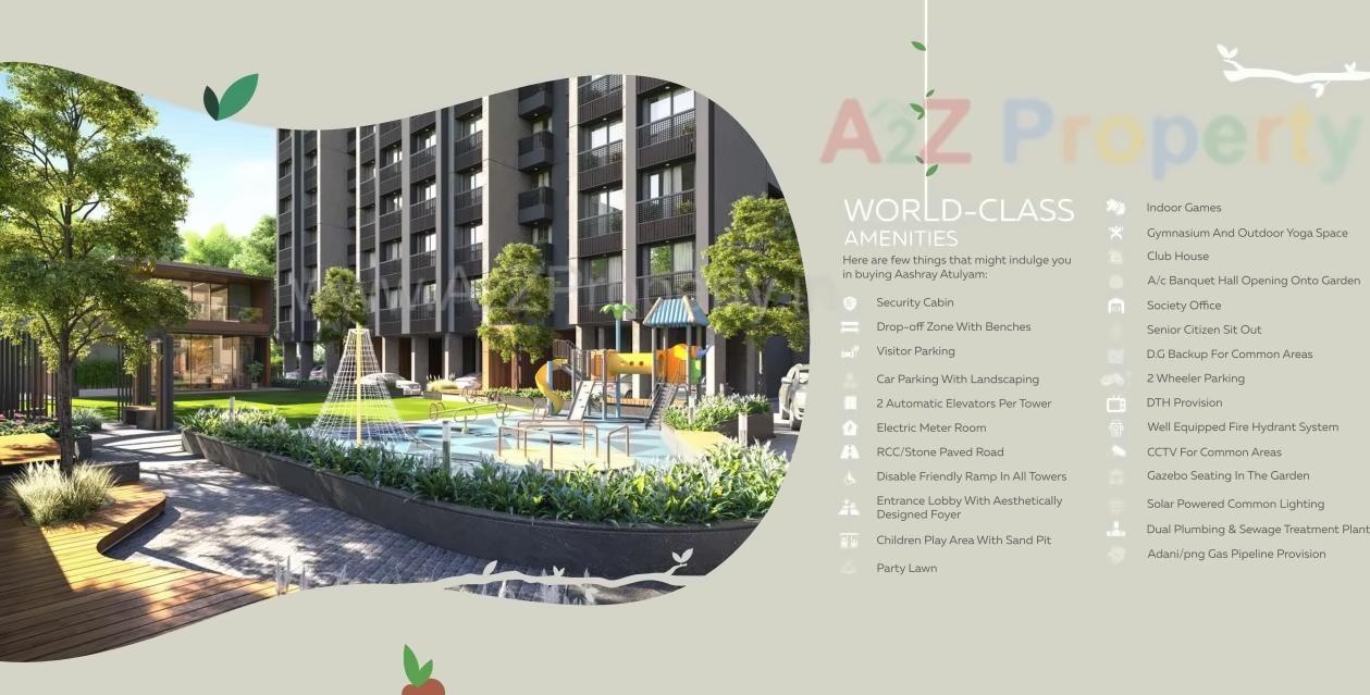 3D Elevation of real estate project Aashray Atulyam located at Shilaj, Ahmedabad, Gujarat