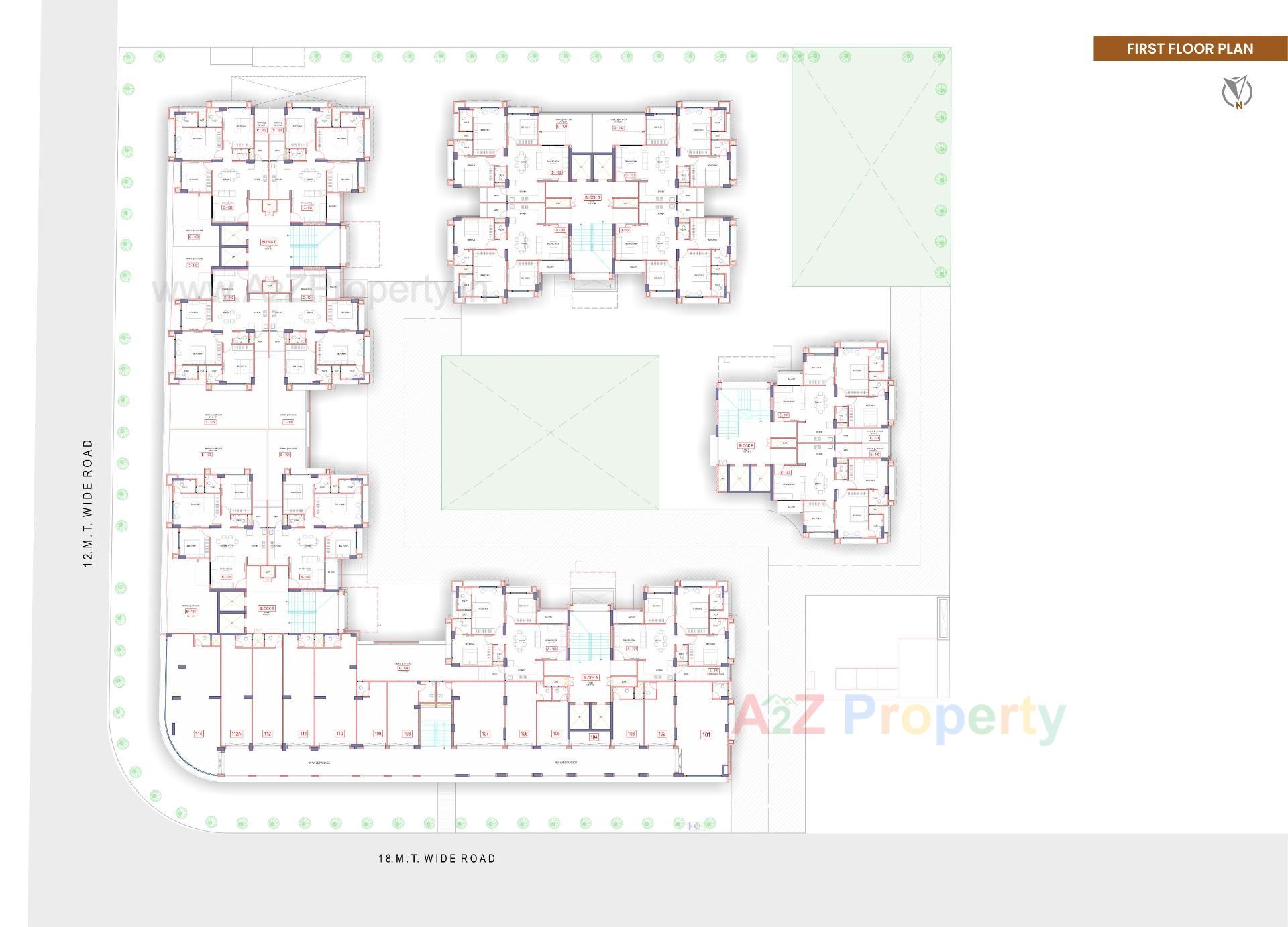 Layout of real estate project Aashray Aurum located at Ambali, Ahmedabad, Gujarat
