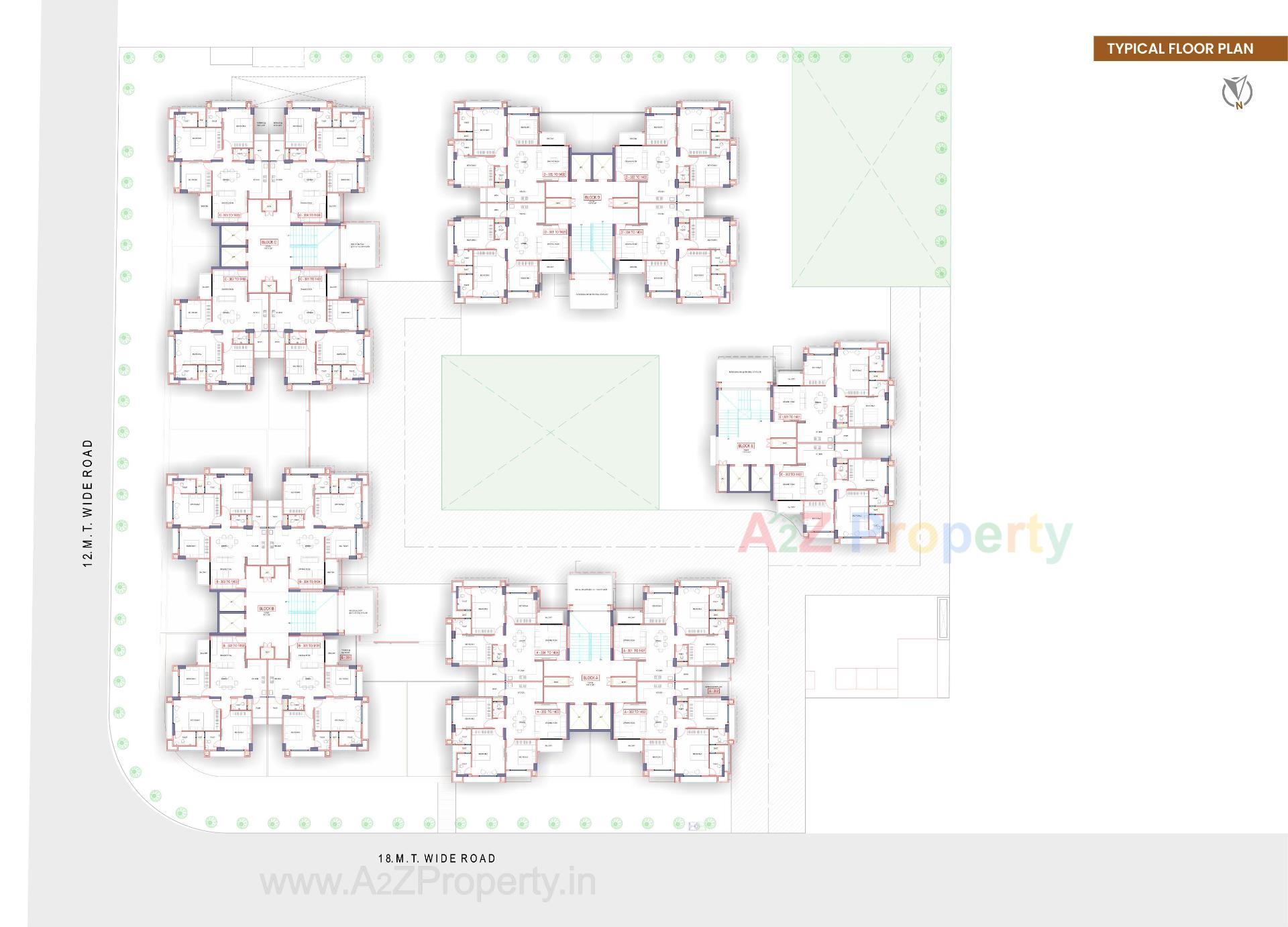 Layout of real estate project Aashray Aurum located at Ambali, Ahmedabad, Gujarat