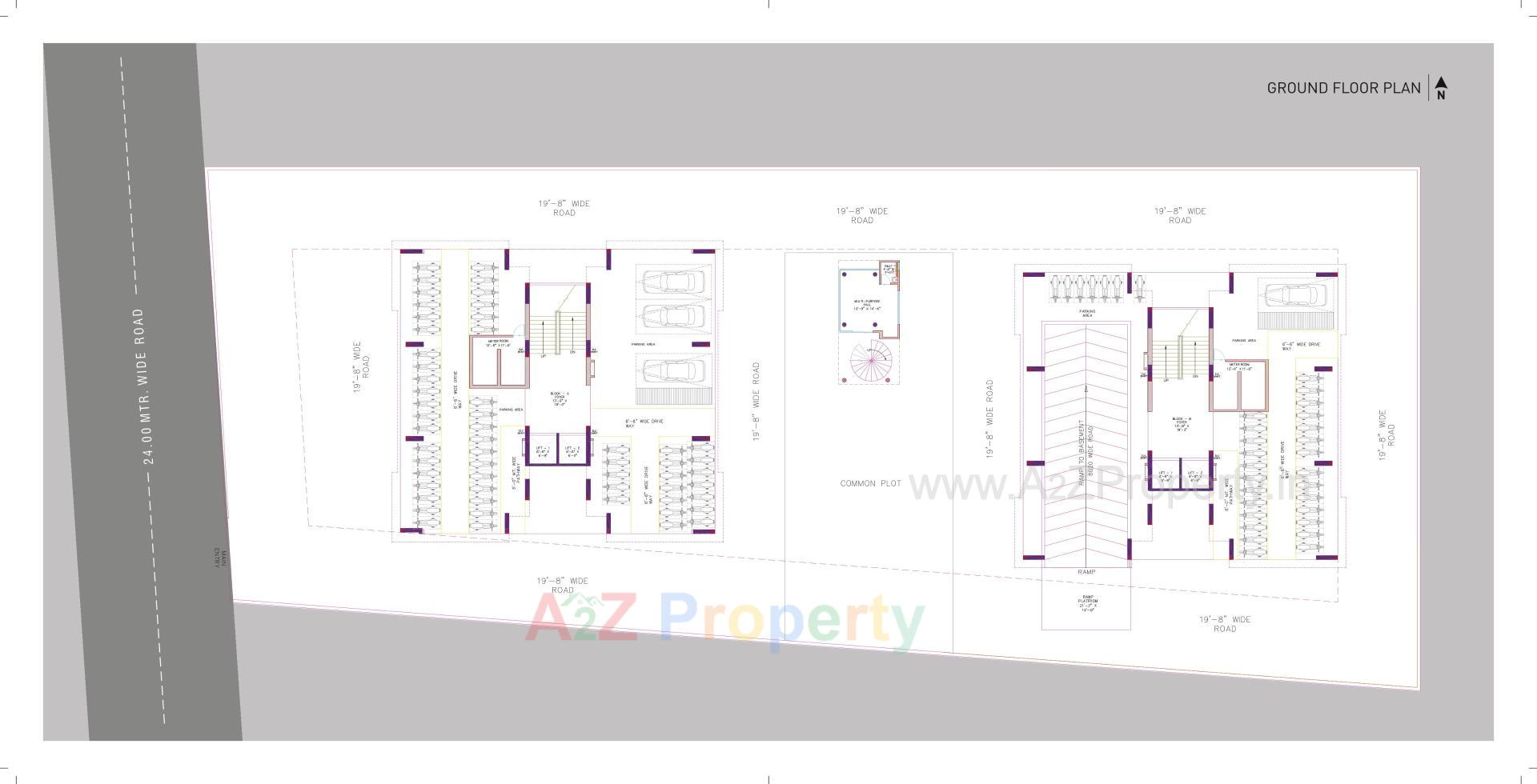 Layout of real estate project Aatishya 100 located at Tragad, Ahmedabad, Gujarat