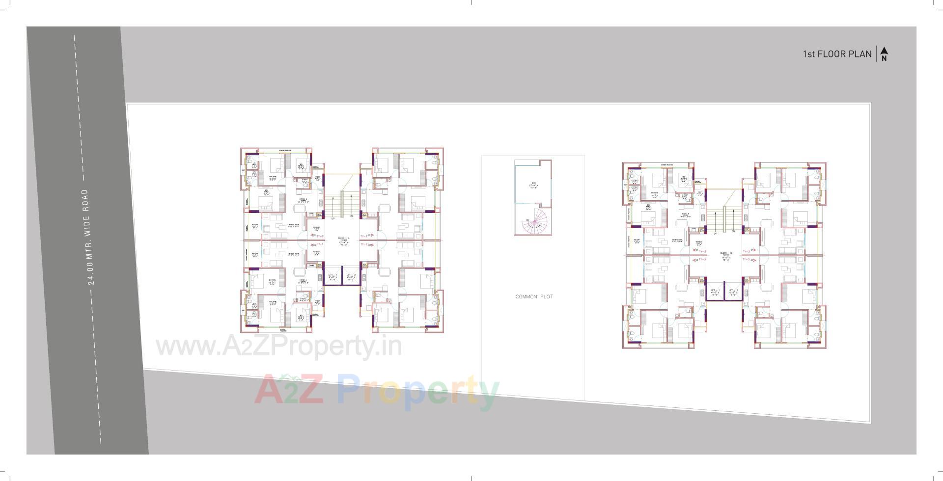 Layout of real estate project Aatishya 100 located at Tragad, Ahmedabad, Gujarat