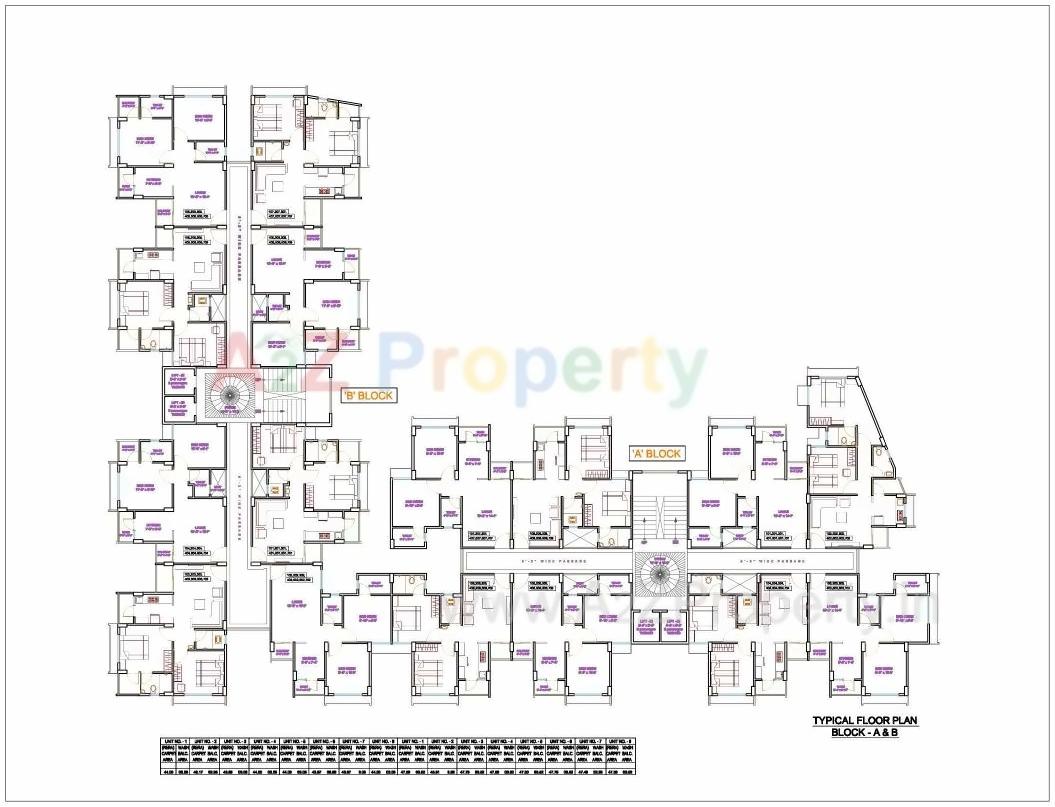 Layout of real estate project Aatrey Elegance located at Muthia, Ahmedabad, Gujarat