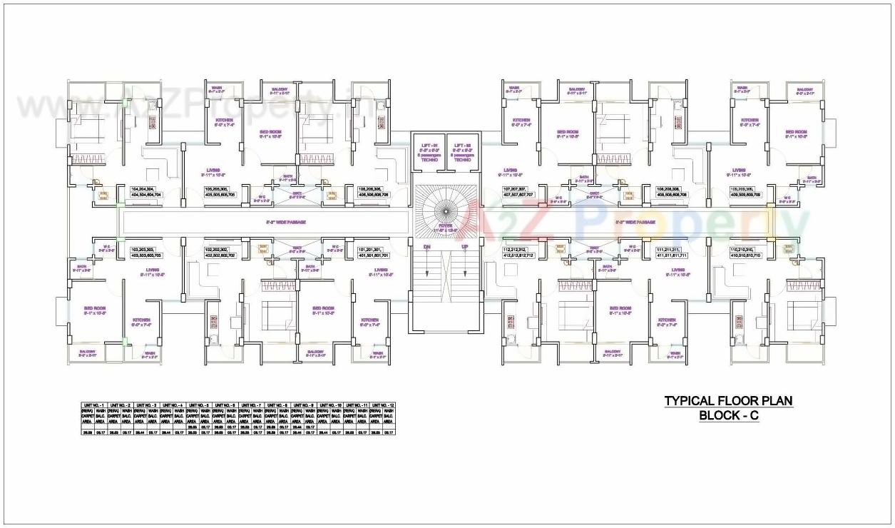 Layout of real estate project Aatrey Elegance located at Muthia, Ahmedabad, Gujarat