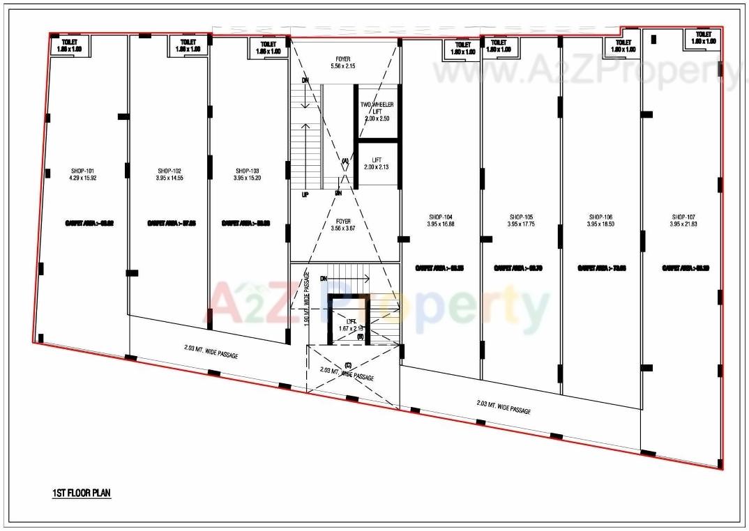 Layout of real estate project Aatrey Rudra Elegance located at Maninagar, Ahmedabad, Gujarat