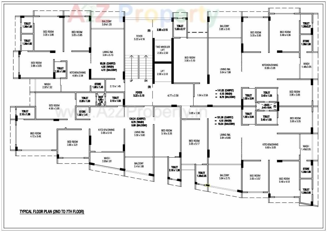 Layout of real estate project Aatrey Rudra Elegance located at Maninagar, Ahmedabad, Gujarat