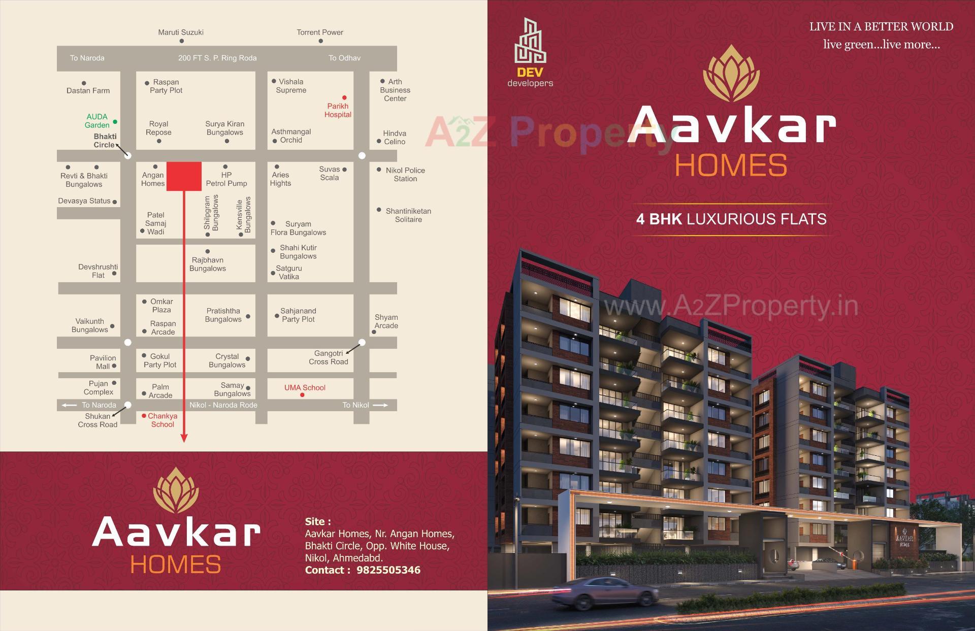 Layout of real estate project Aavkar Homes located at Nikol, Ahmedabad, Gujarat