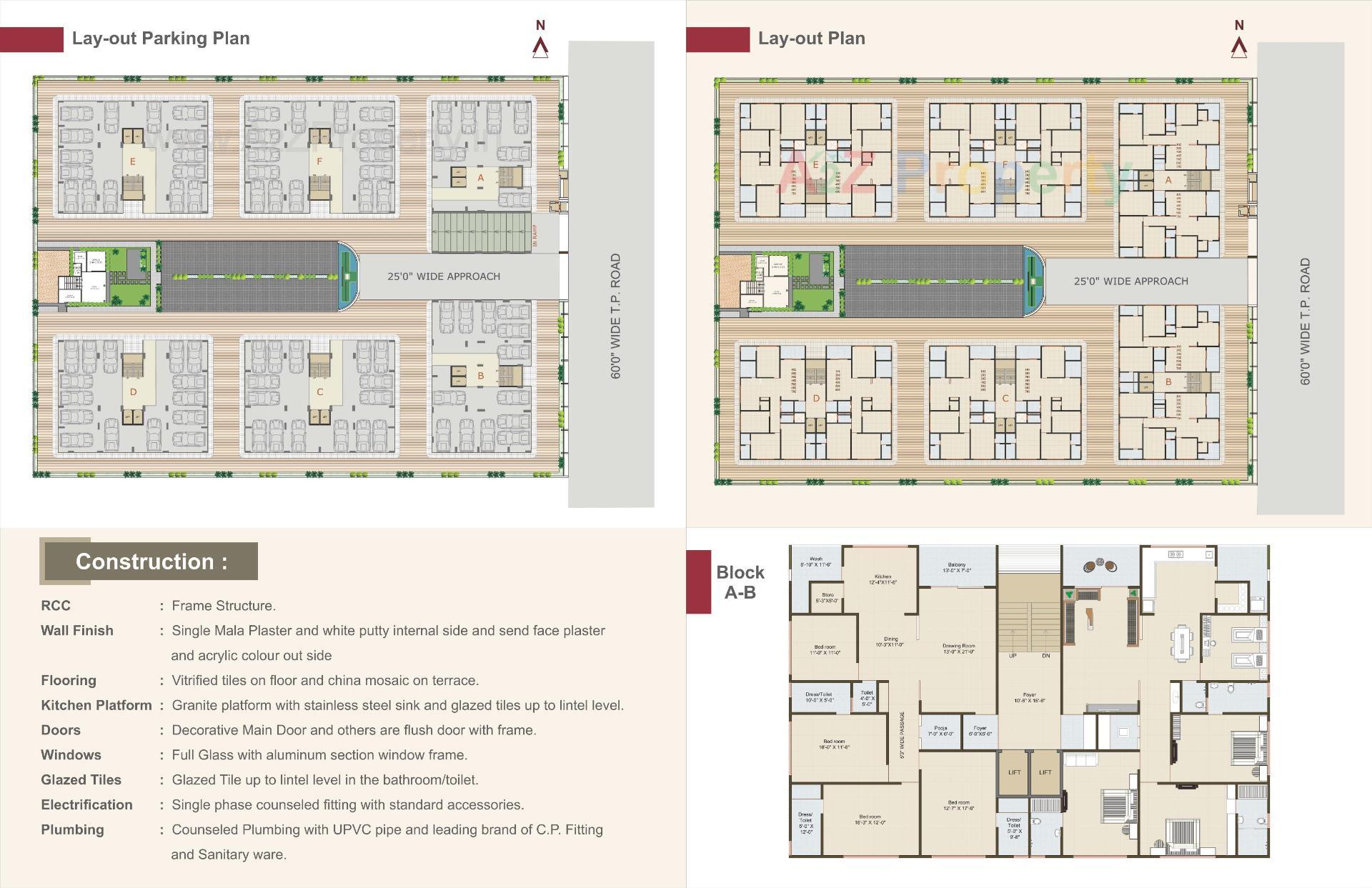 Layout of real estate project Aavkar Homes located at Nikol, Ahmedabad, Gujarat