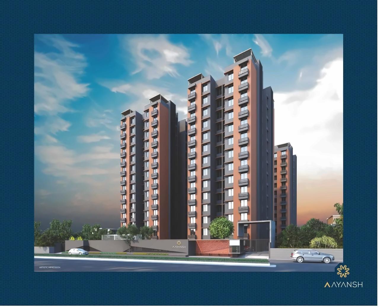 3D Elevation of real estate project Aayansh located at Shilaj, Ahmedabad, Gujarat