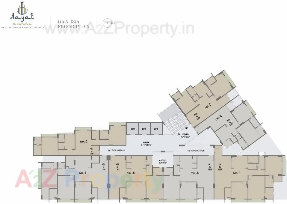 Layout of real estate project Aayat Avenue located at Sarkhej, Ahmedabad, Gujarat