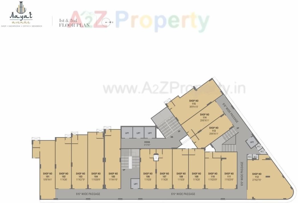 Layout of real estate project Aayat Avenue located at Sarkhej, Ahmedabad, Gujarat