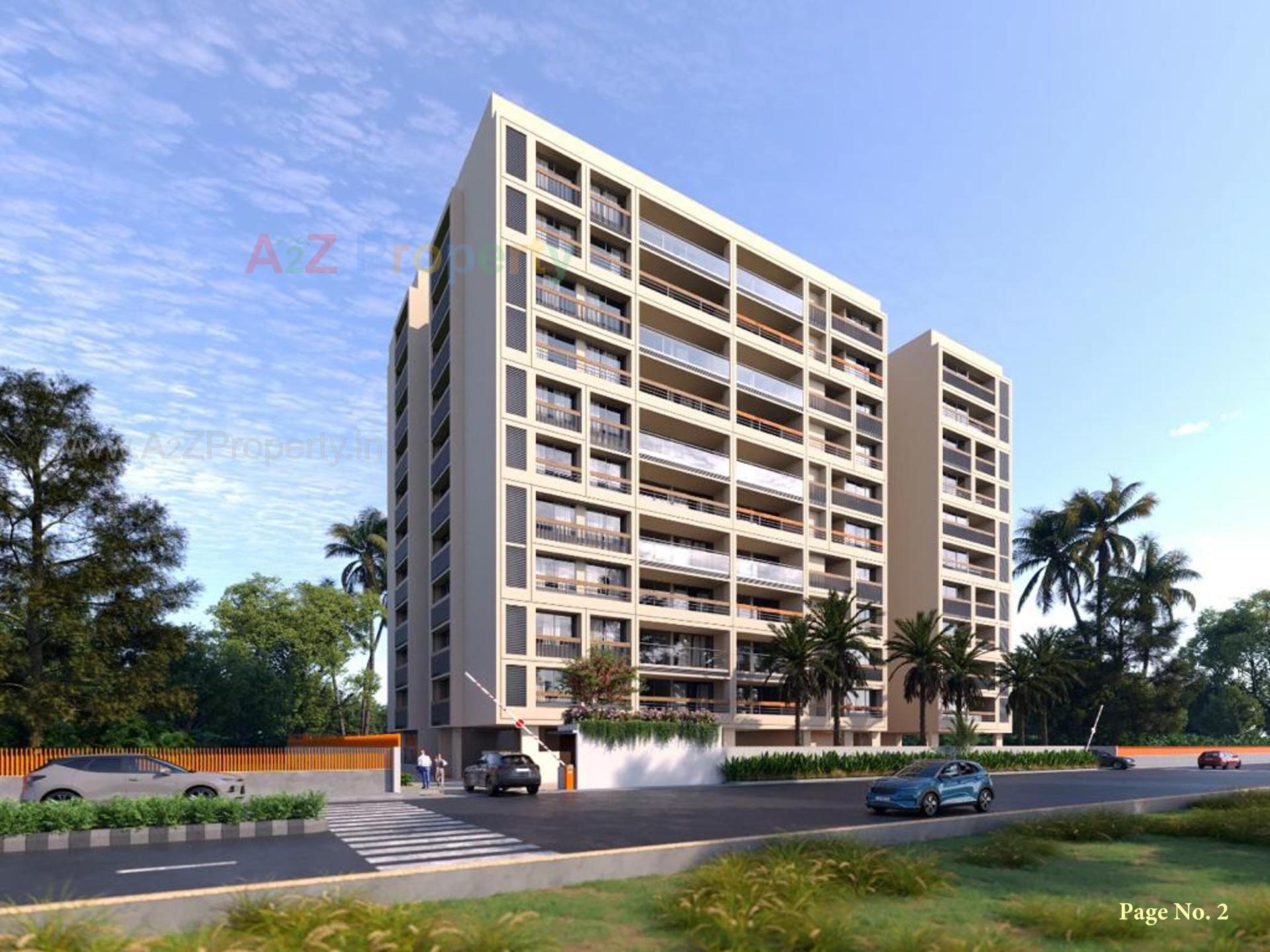 3D Elevation of real estate project Abhilasha located at Gota, Ahmedabad, Gujarat