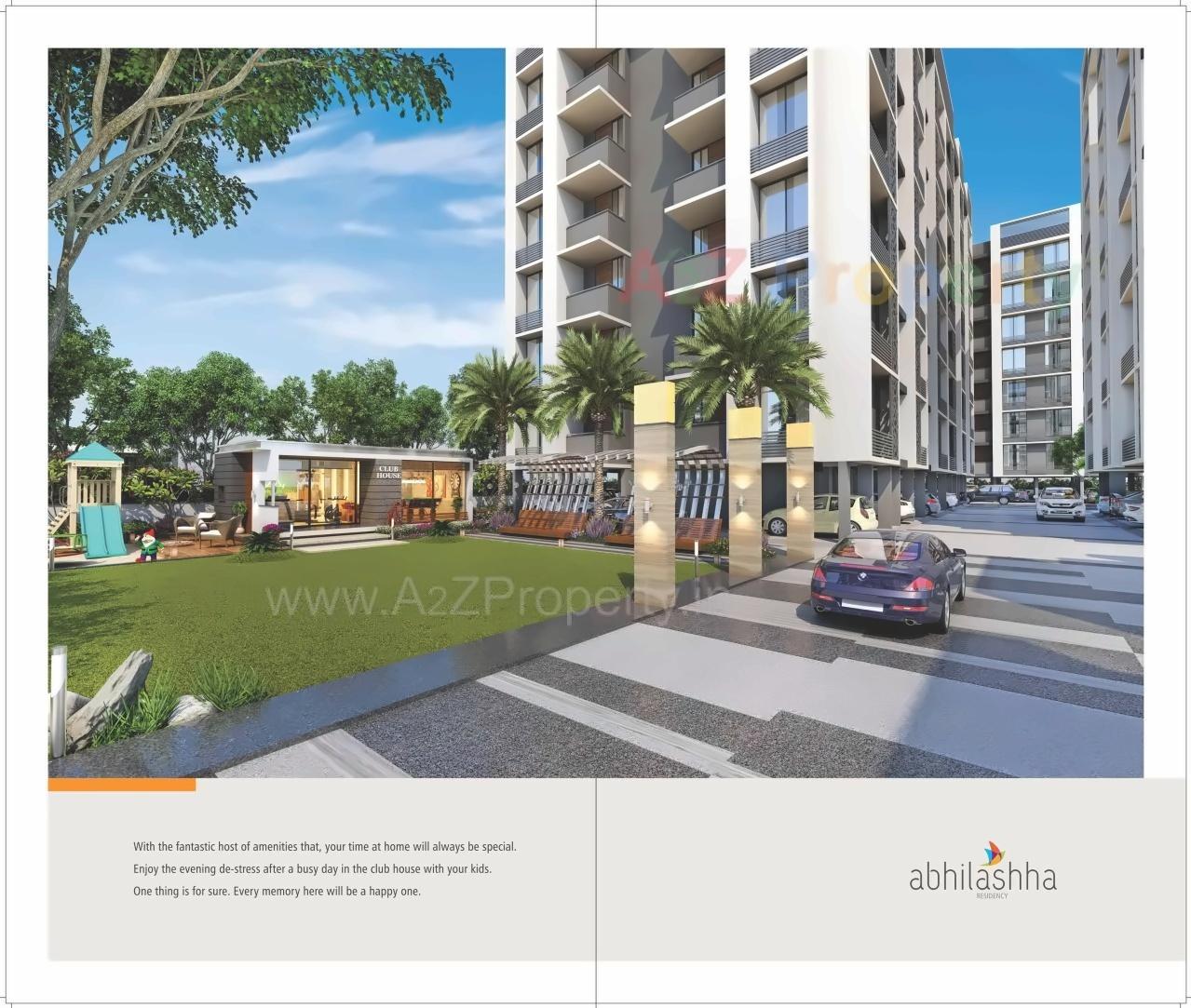 3D Elevation of real estate project Abhilashha Residency located at Lambha, Ahmedabad, Gujarat