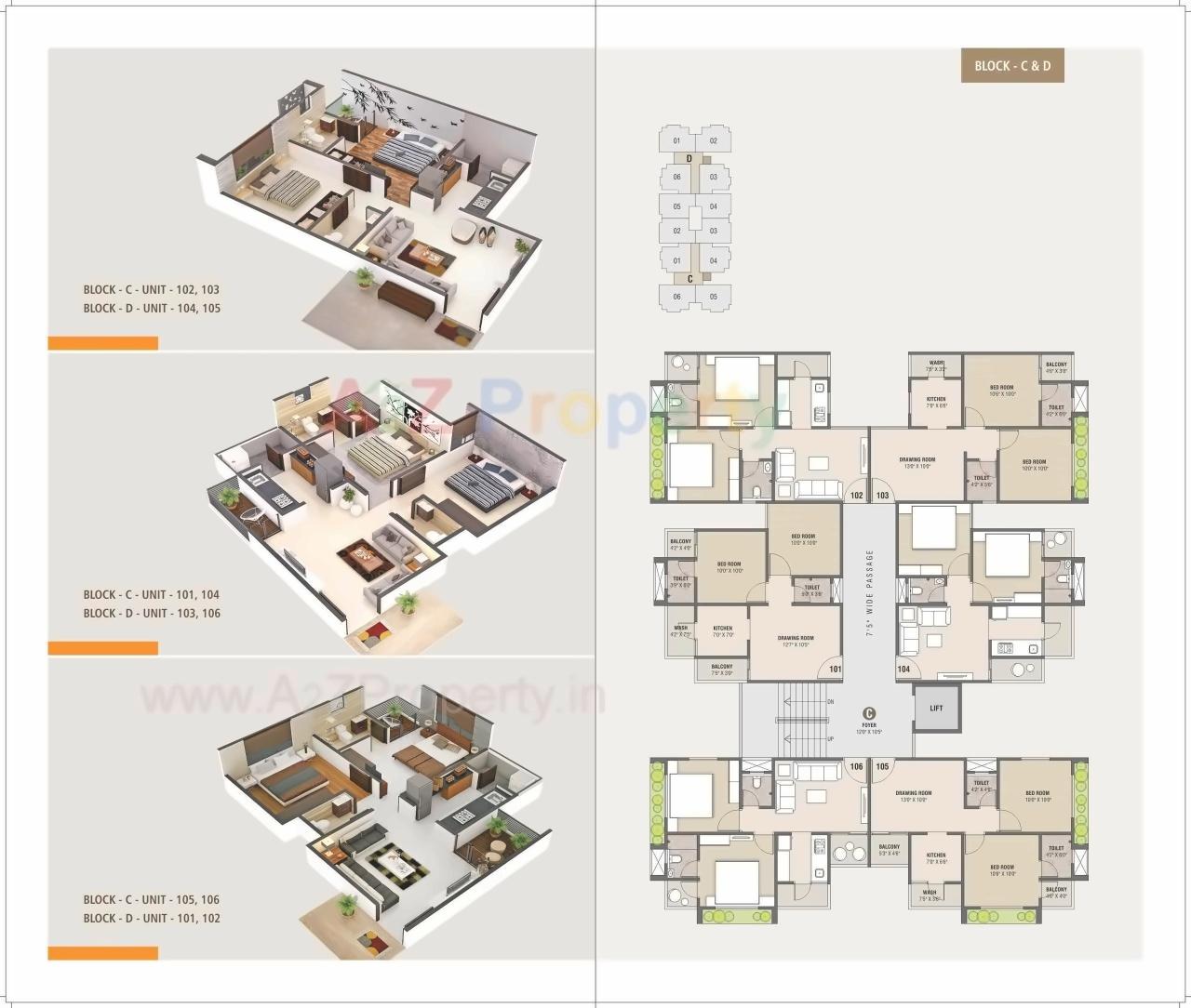 Layout of real estate project Abhilashha Residency located at Lambha, Ahmedabad, Gujarat