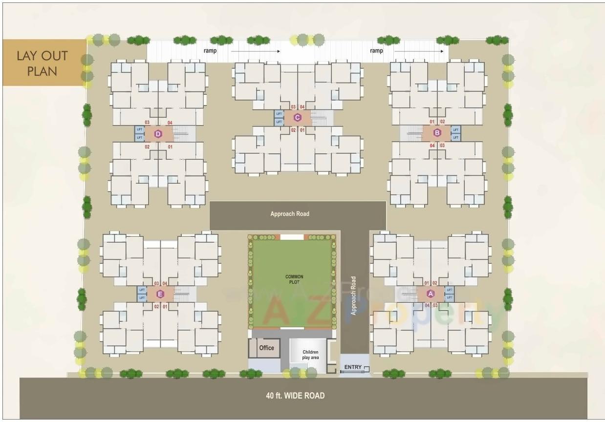 Layout of real estate project Abhinav Residency located at Nikol, Ahmedabad, Gujarat