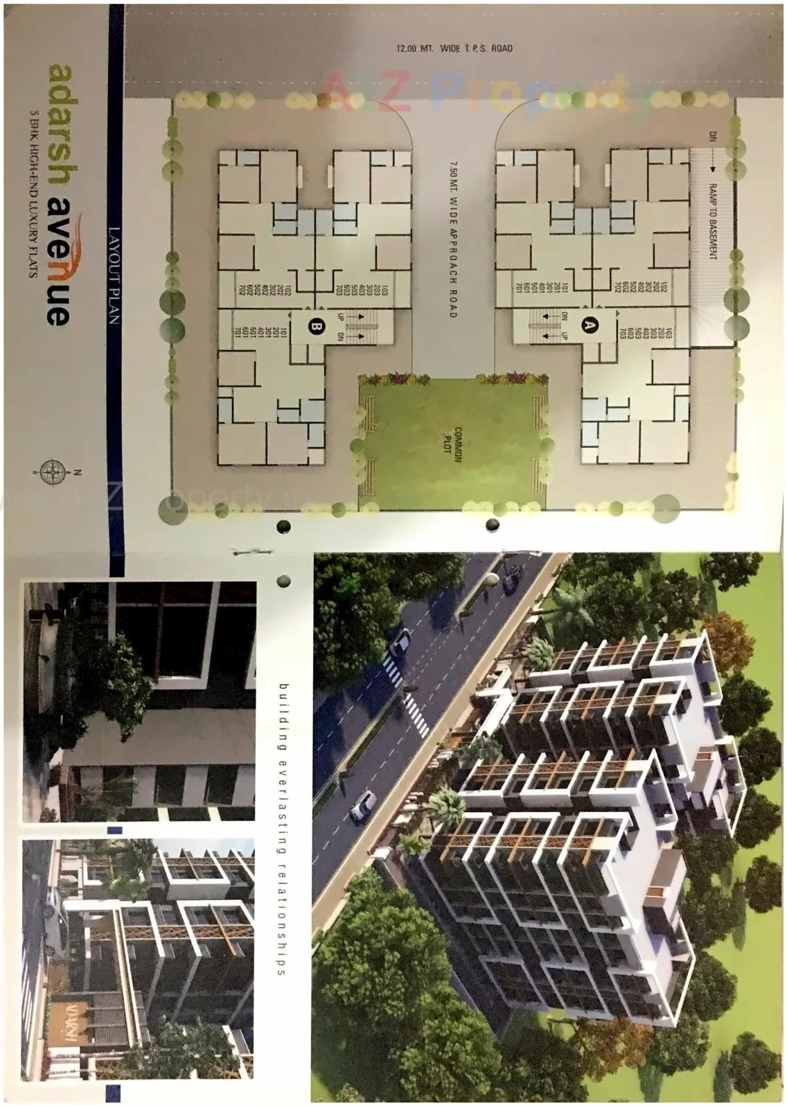 Layout of real estate project Adarsh Avenue located at Nikol, Ahmedabad, Gujarat