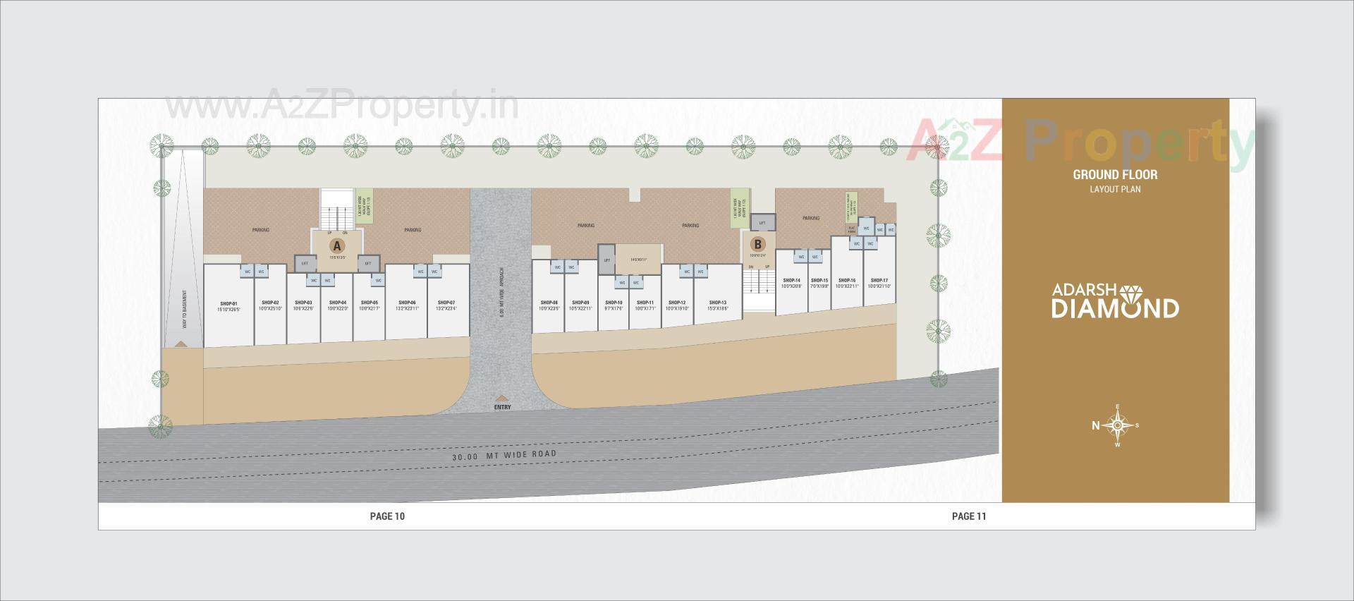 Layout of real estate project Adarsh Diamond located at Bilasiya, Ahmedabad, Gujarat