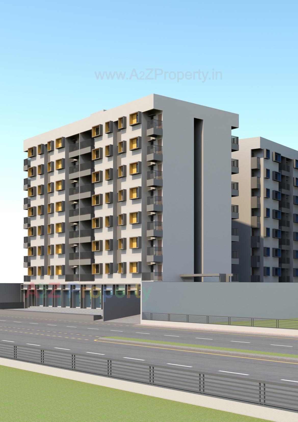 3D Elevation of real estate project Adarsh Homes located at Vatva, Ahmedabad, Gujarat