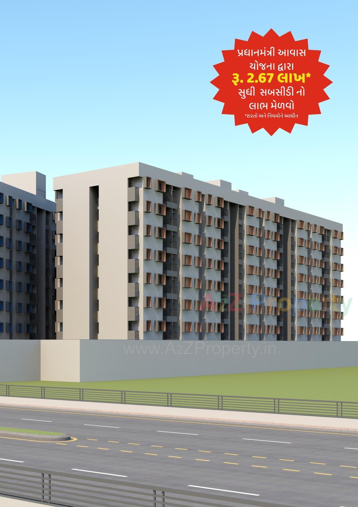 3D Elevation of real estate project Adarsh Homes located at Vatva, Ahmedabad, Gujarat