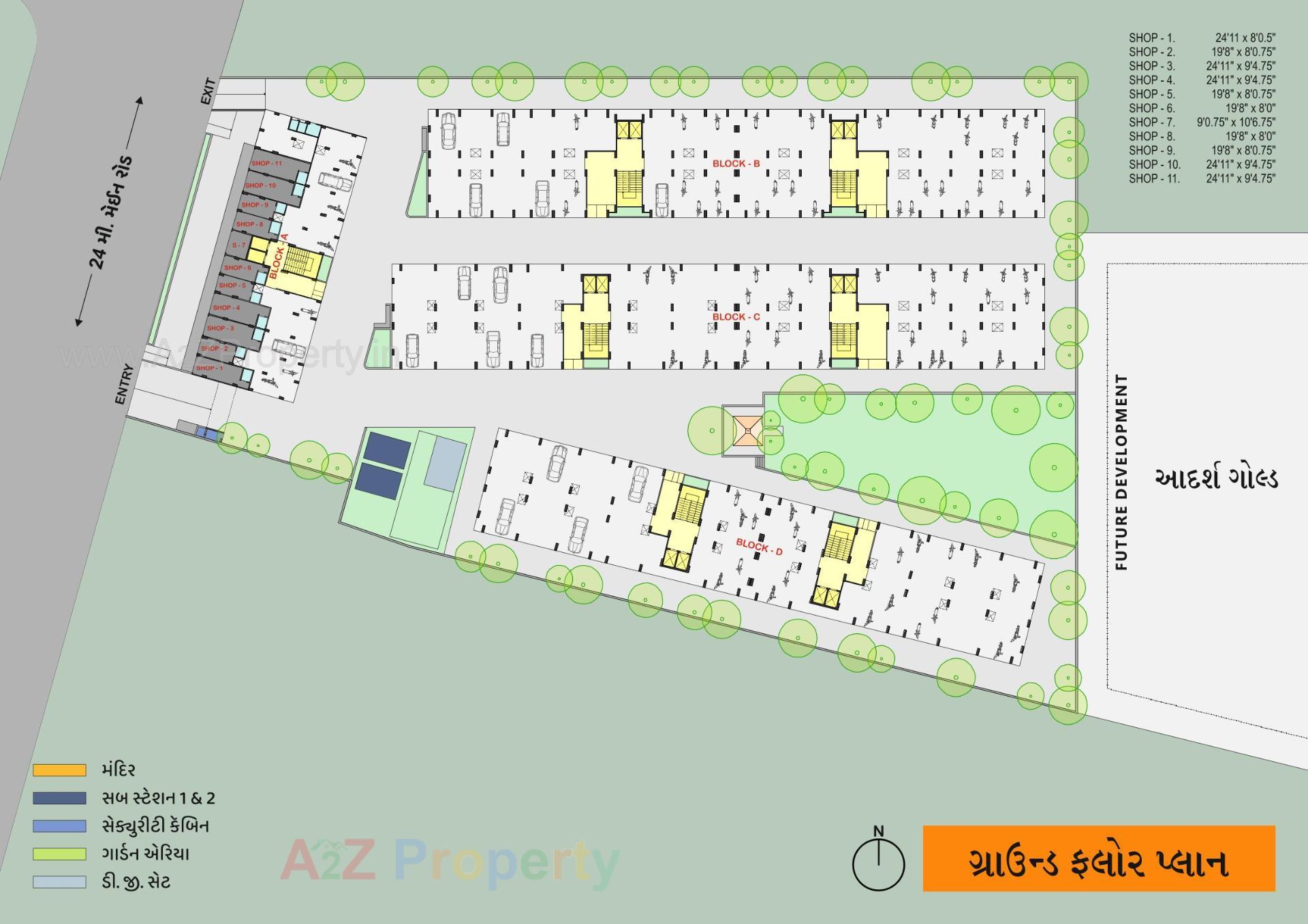 Layout of real estate project Adarsh Homes located at Vatva, Ahmedabad, Gujarat