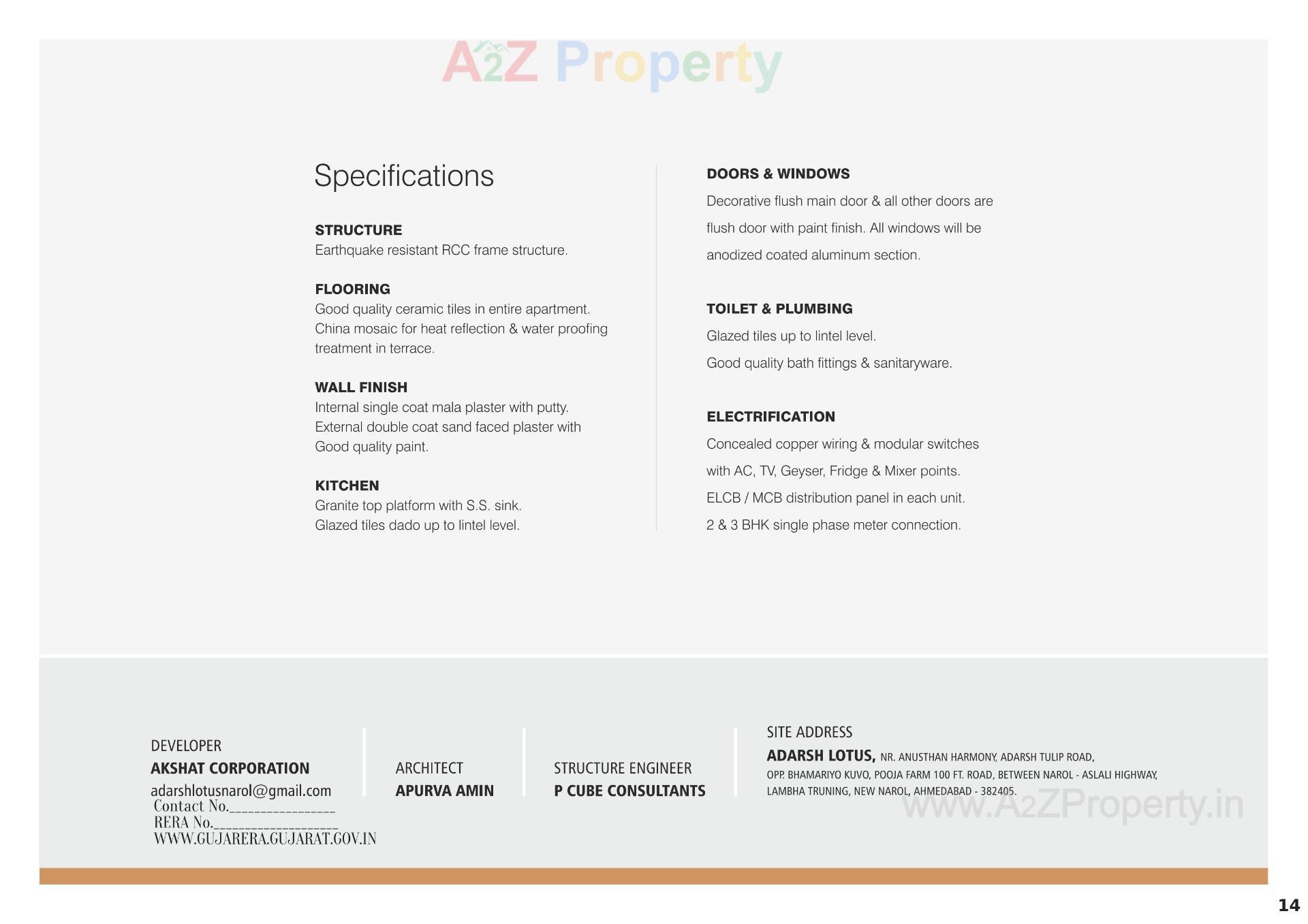  of real estate project Adarsh Lotus located at Vatva, Ahmedabad, Gujarat