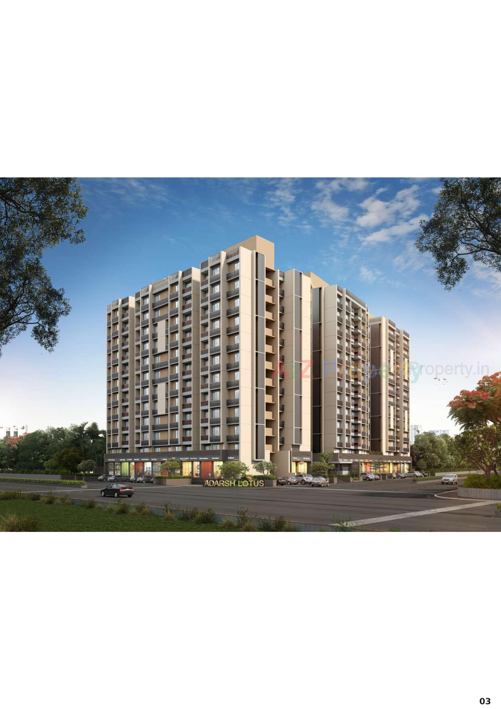 3D Elevation of real estate project Adarsh Lotus located at Vatva, Ahmedabad, Gujarat