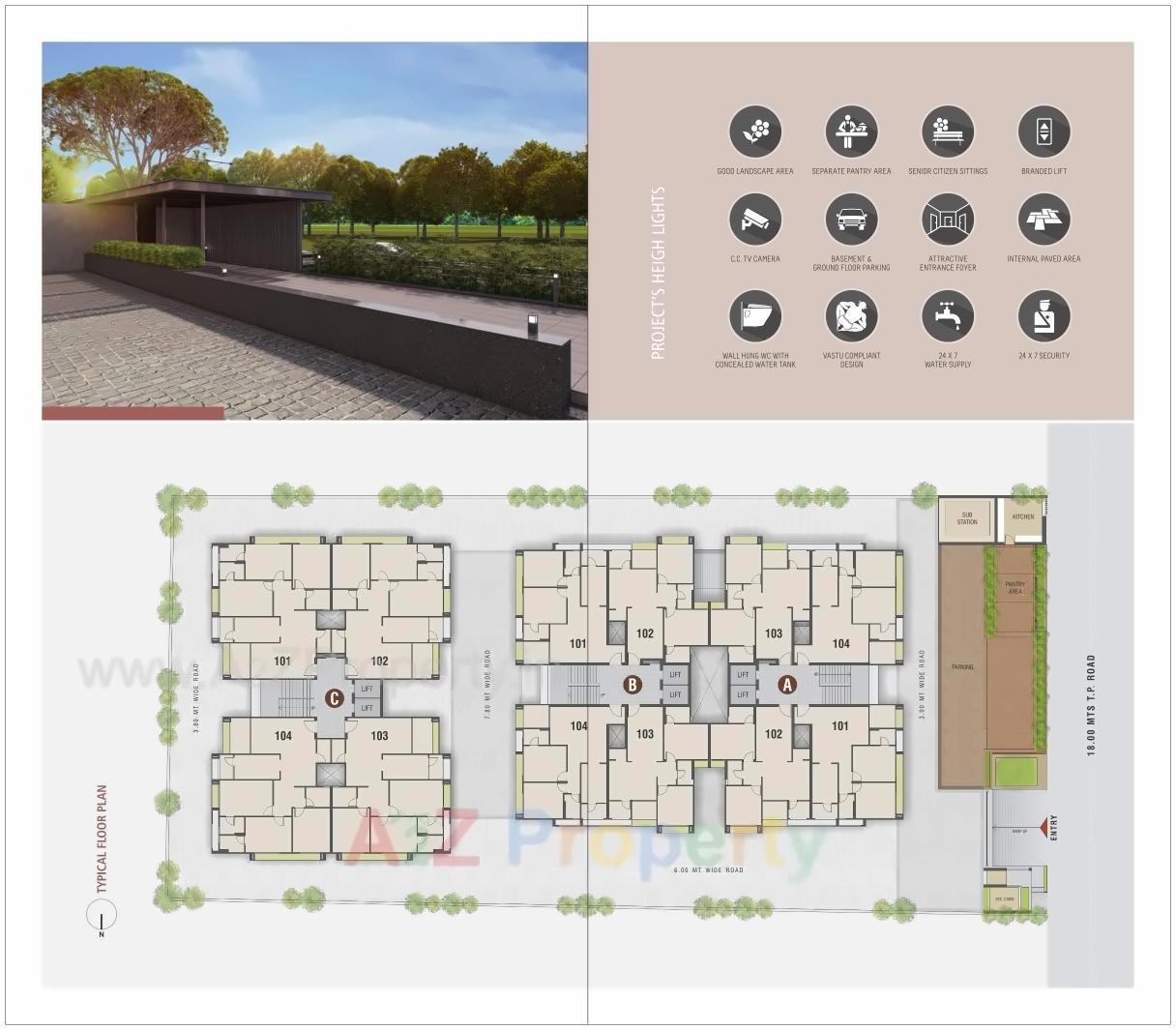 Layout of real estate project Adarsh Orchid Residency located at Nikol, Ahmedabad, Gujarat